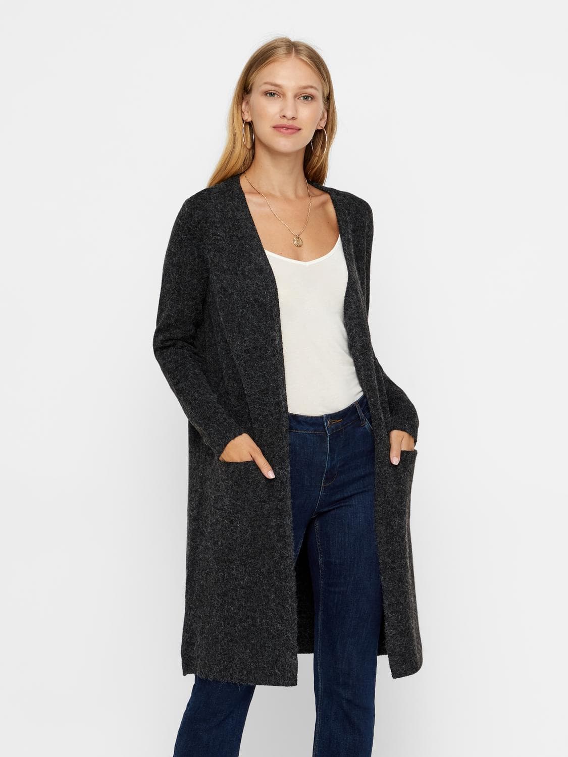 Vmdoffy Ls Long Open Cardigan Ga Noos - Vero Moda