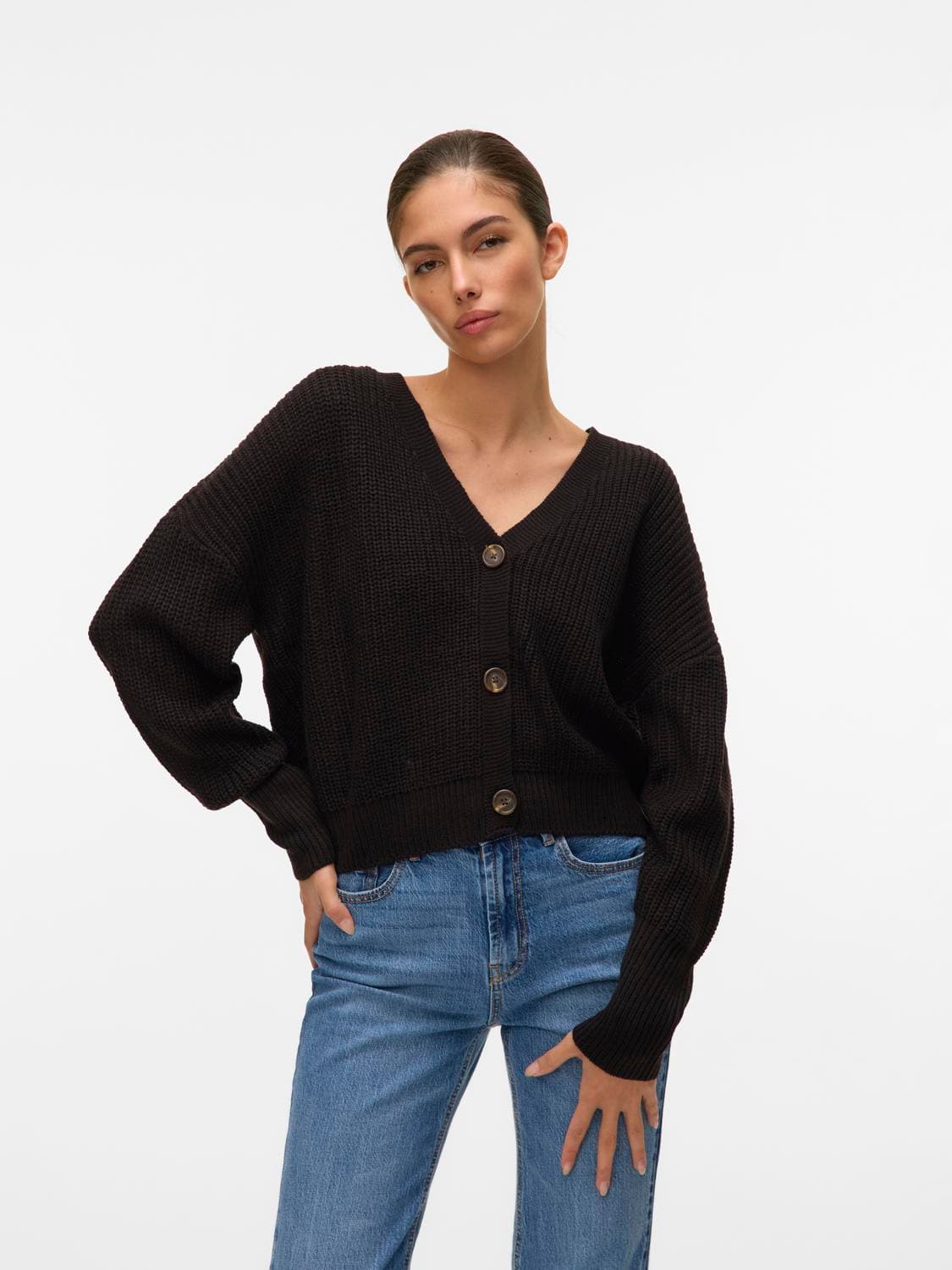 Vmlea Ls V-Neck Cuff Cardigan Noos - Vero Moda