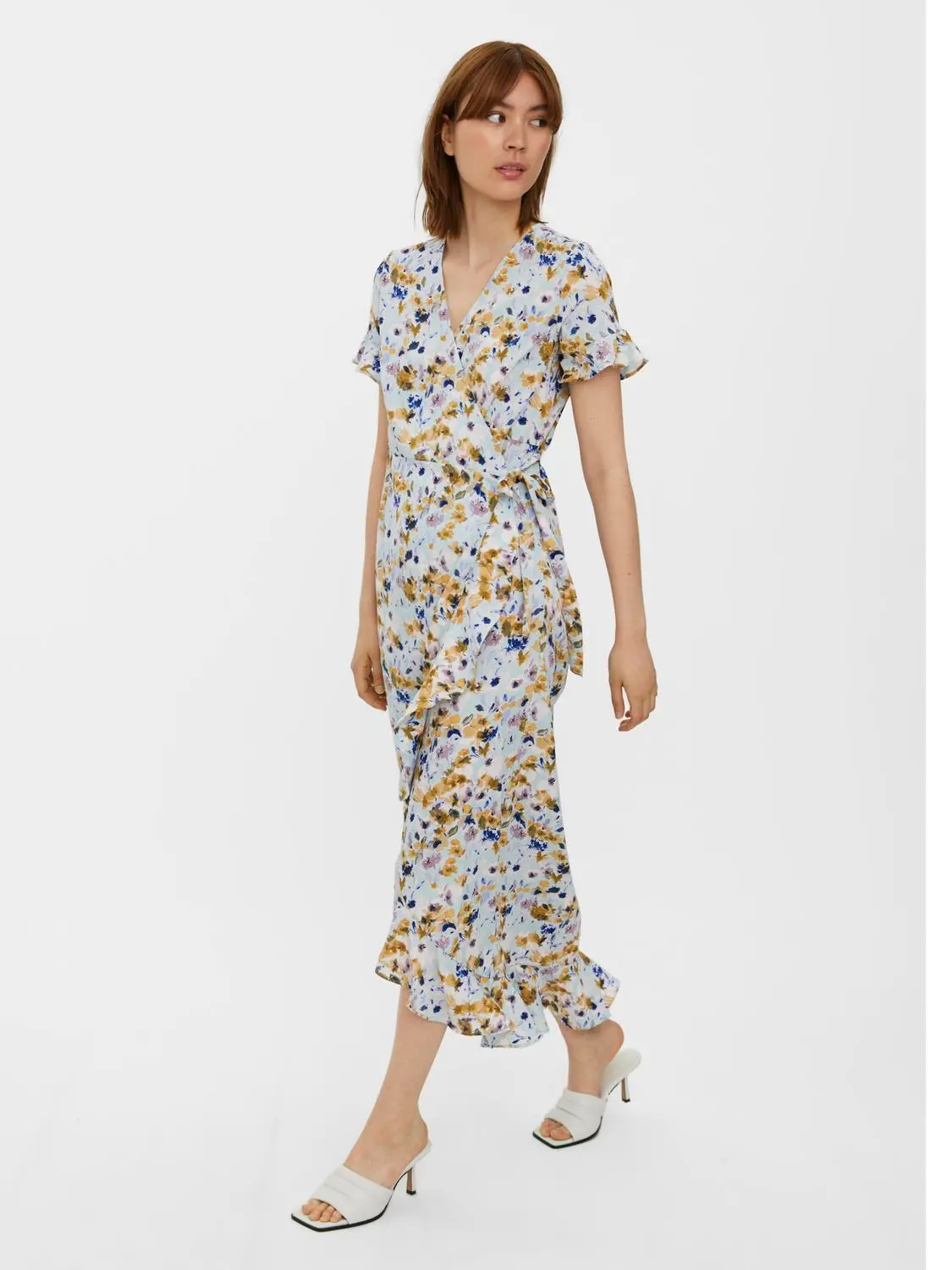 Henna Wrap Long Kjóll - Vero Moda