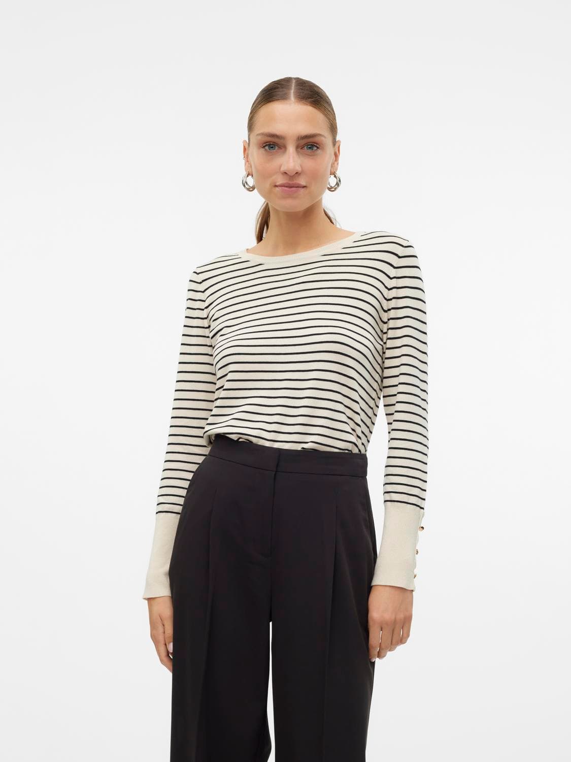 Vmdory Ls O-Neck Button Pullover Ga Noos - Vero Moda