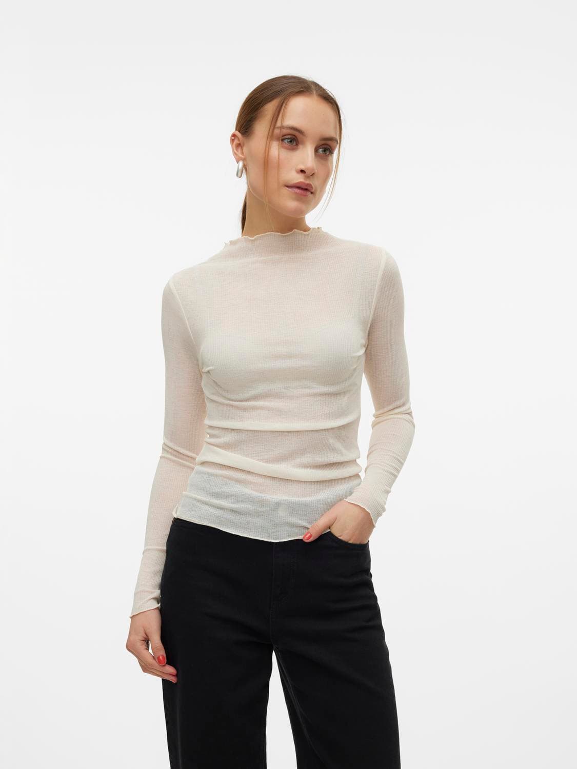 Vmines Ls O-Neck Pullover - Vero Moda