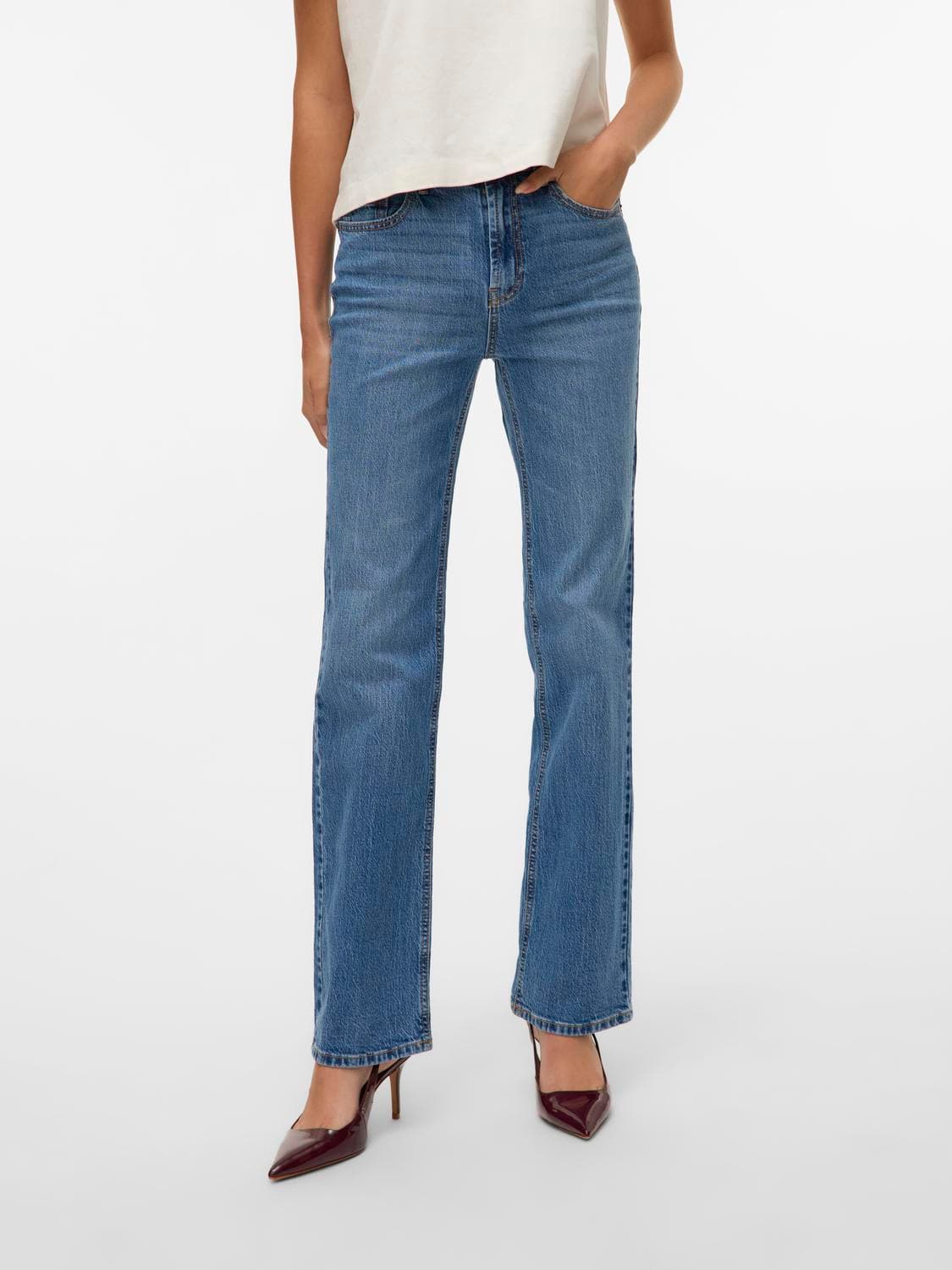 Vmtessa Hr Straight Jeans Li3114 Ga Noos - Vero Moda
