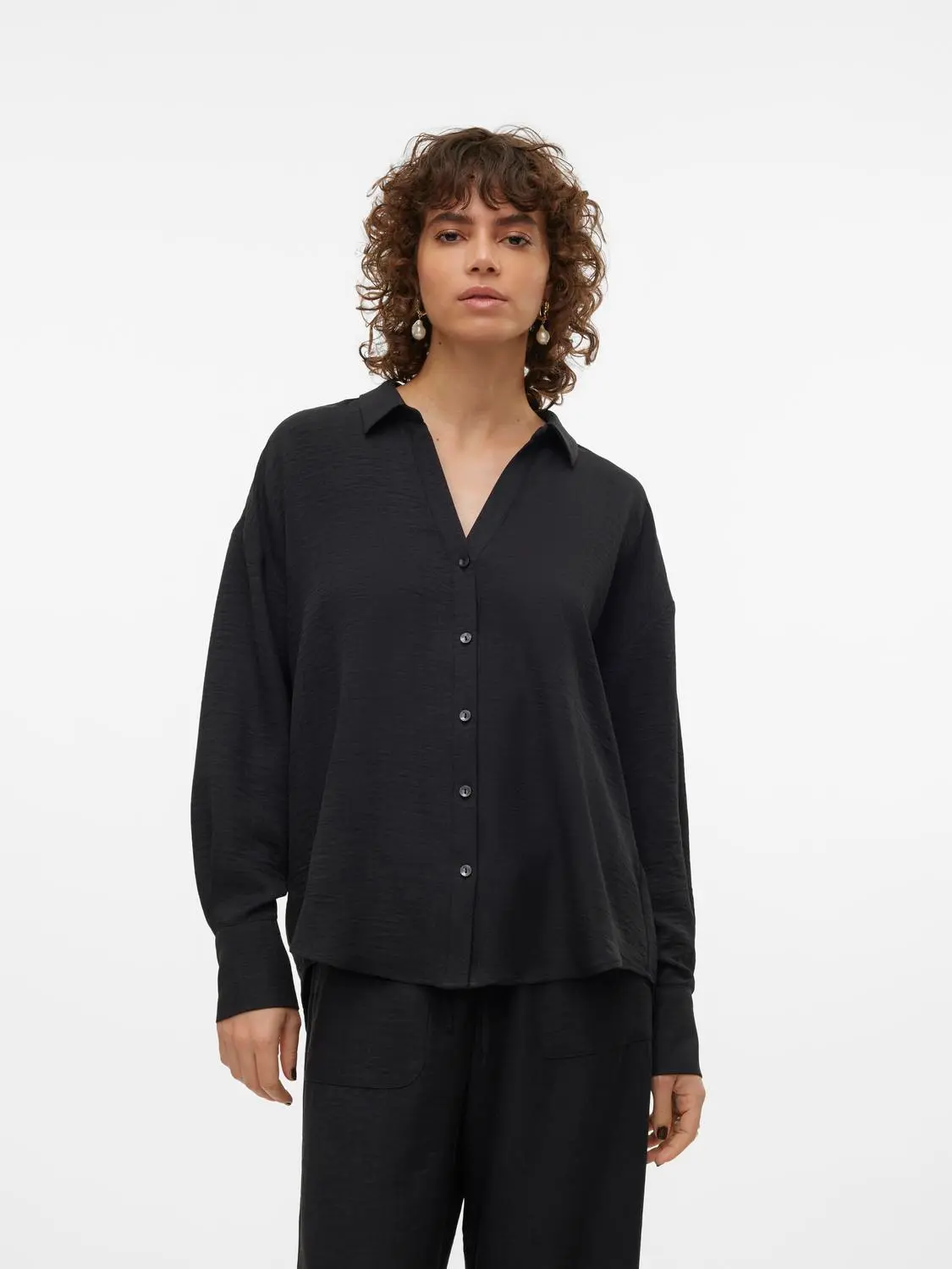Vmmelaney Queeny Ls Shirt Wvn Noos - Vero Moda