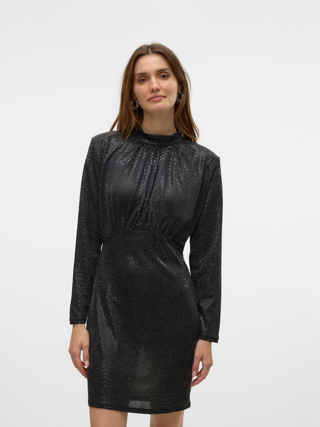 Vmevaline Ls Highneck Short Dress Jrs G - Vero Moda
