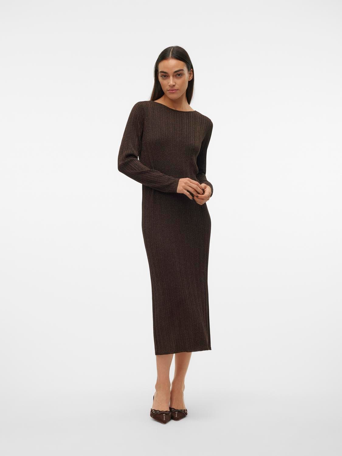 Vmtalia Ls O-Neck Calf Dress - Vero Moda