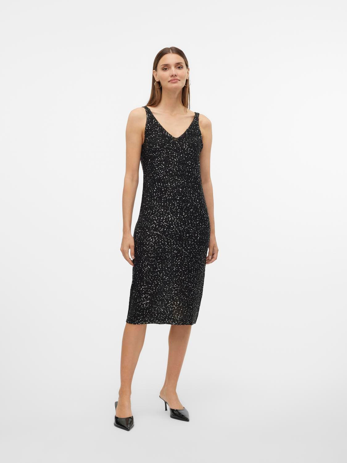 Vmleilani New Strap V-Neck Blk Dress - Vero Moda