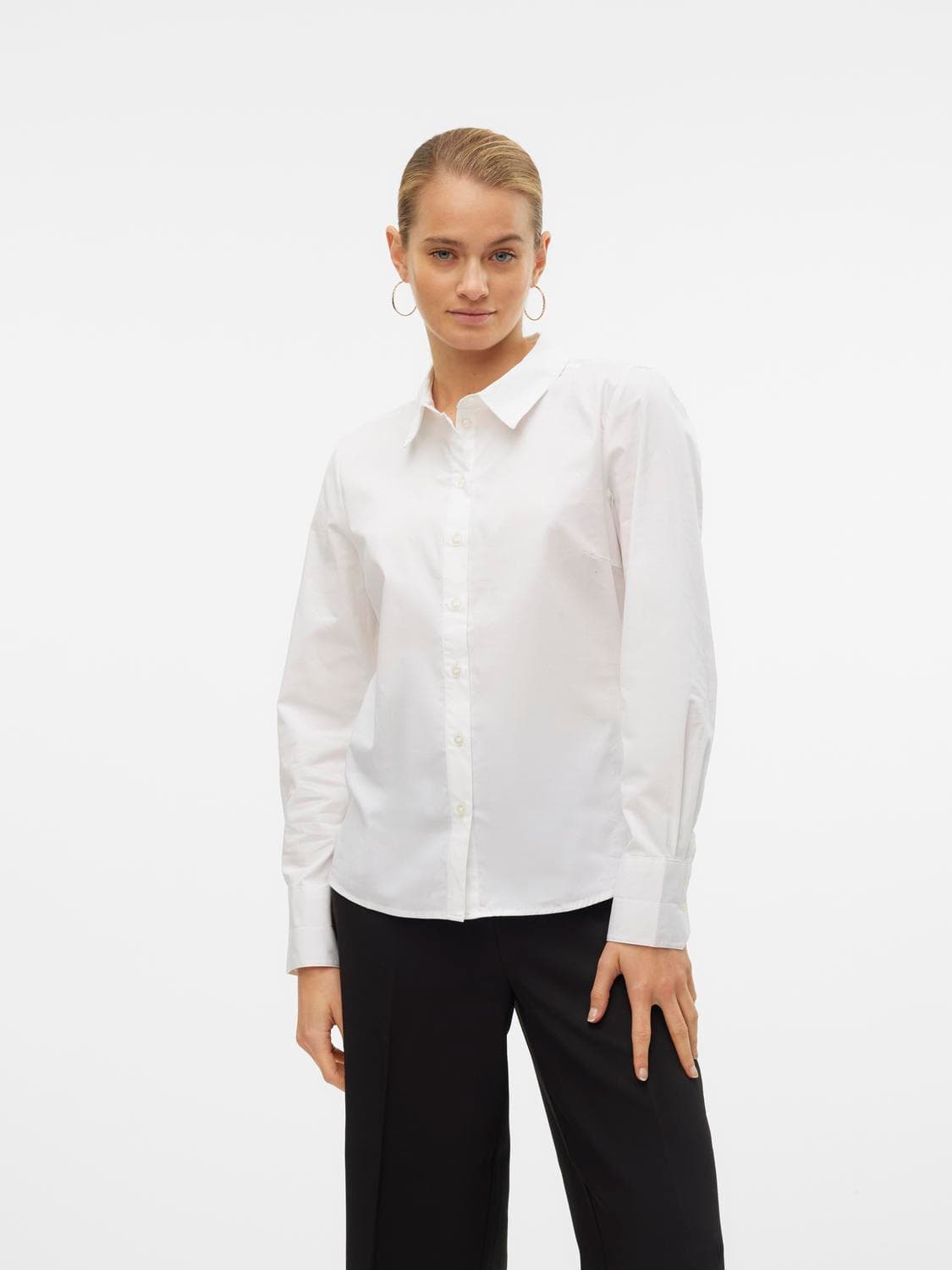 Vmanna Ls Fitted Shirt Wvn Noos - Vero Moda