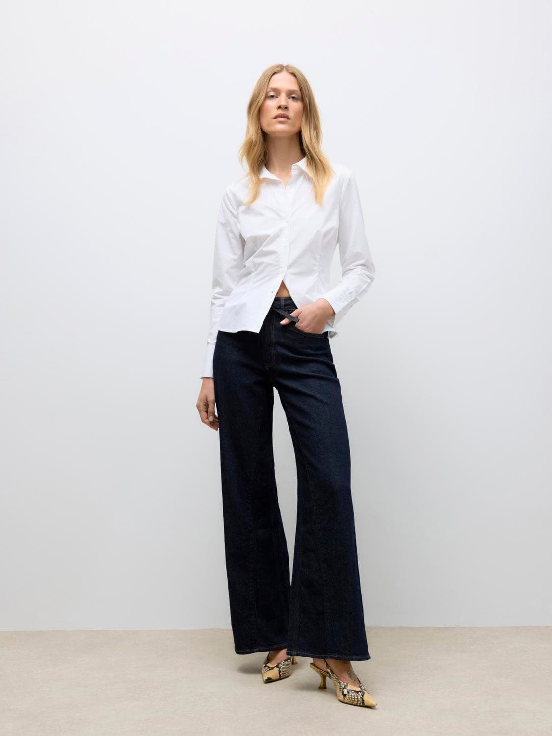 Vmmaddie Hr Belt Wide Jeans Ra392 Vma - Vero Moda
