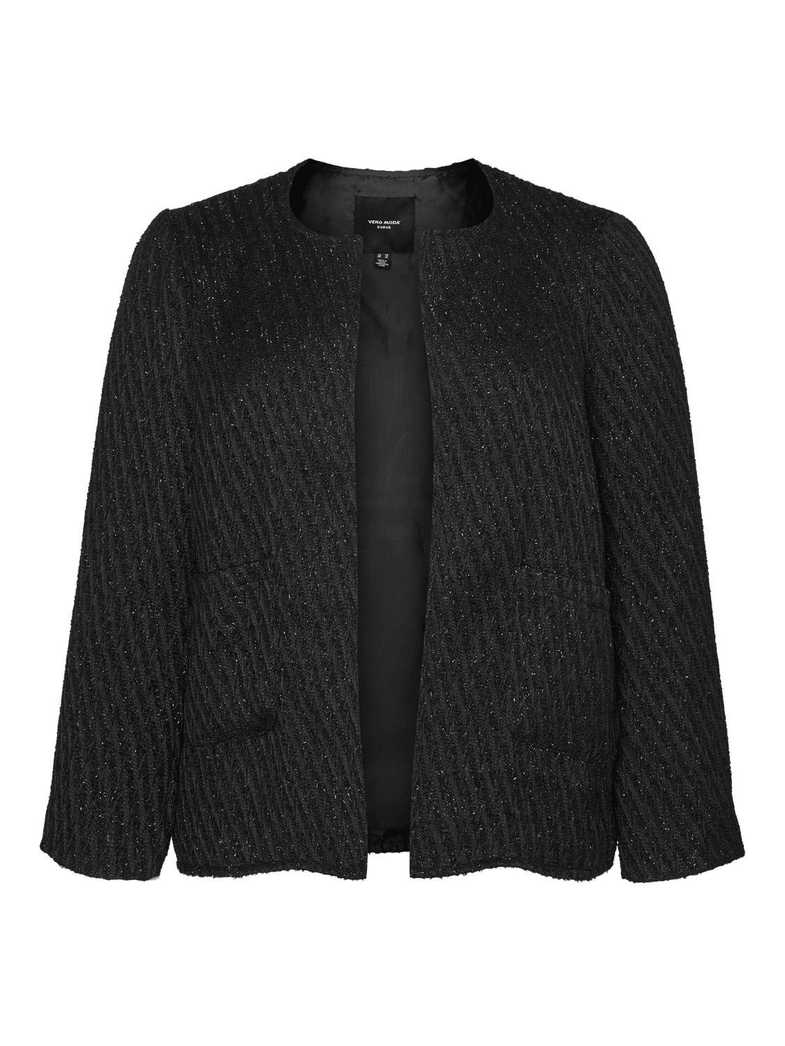 Vmcanesa Ls Short Tweed Lurex Blazer Cu - Vero Moda
