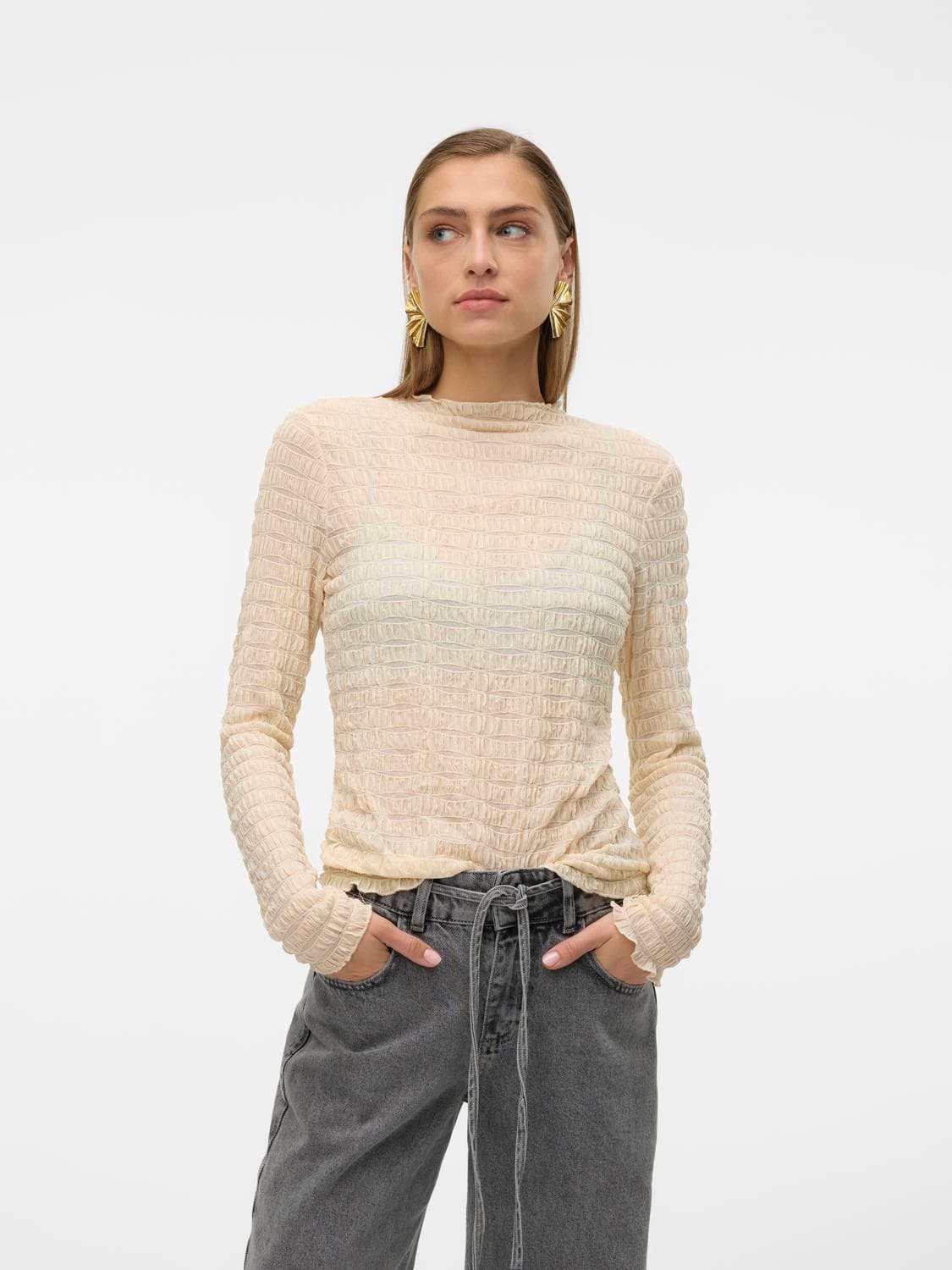 Vmneola Ls High Neck Top Vma - Vero Moda