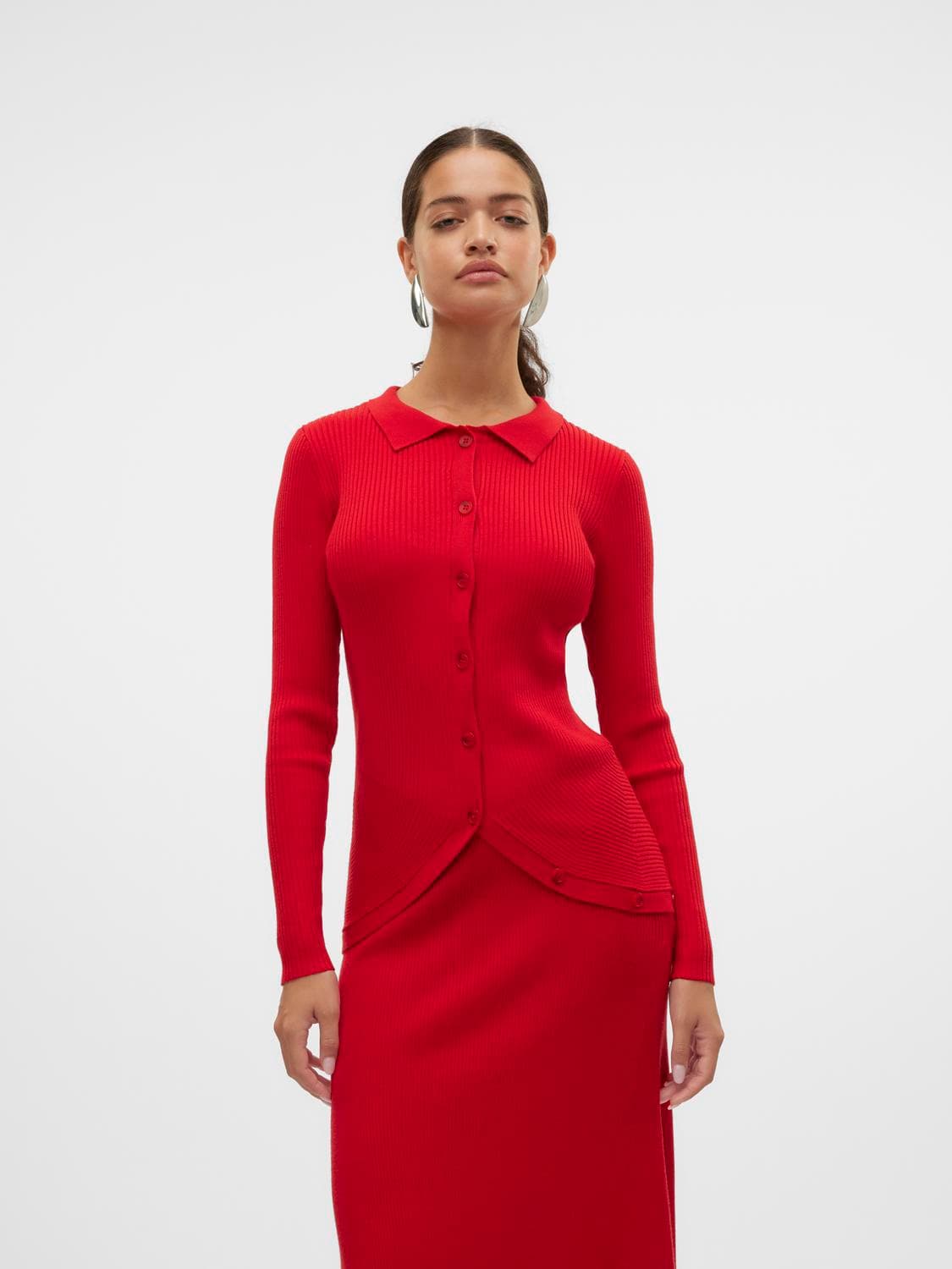Vmwillow Ls Polo Cardigan Vip - Vero Moda