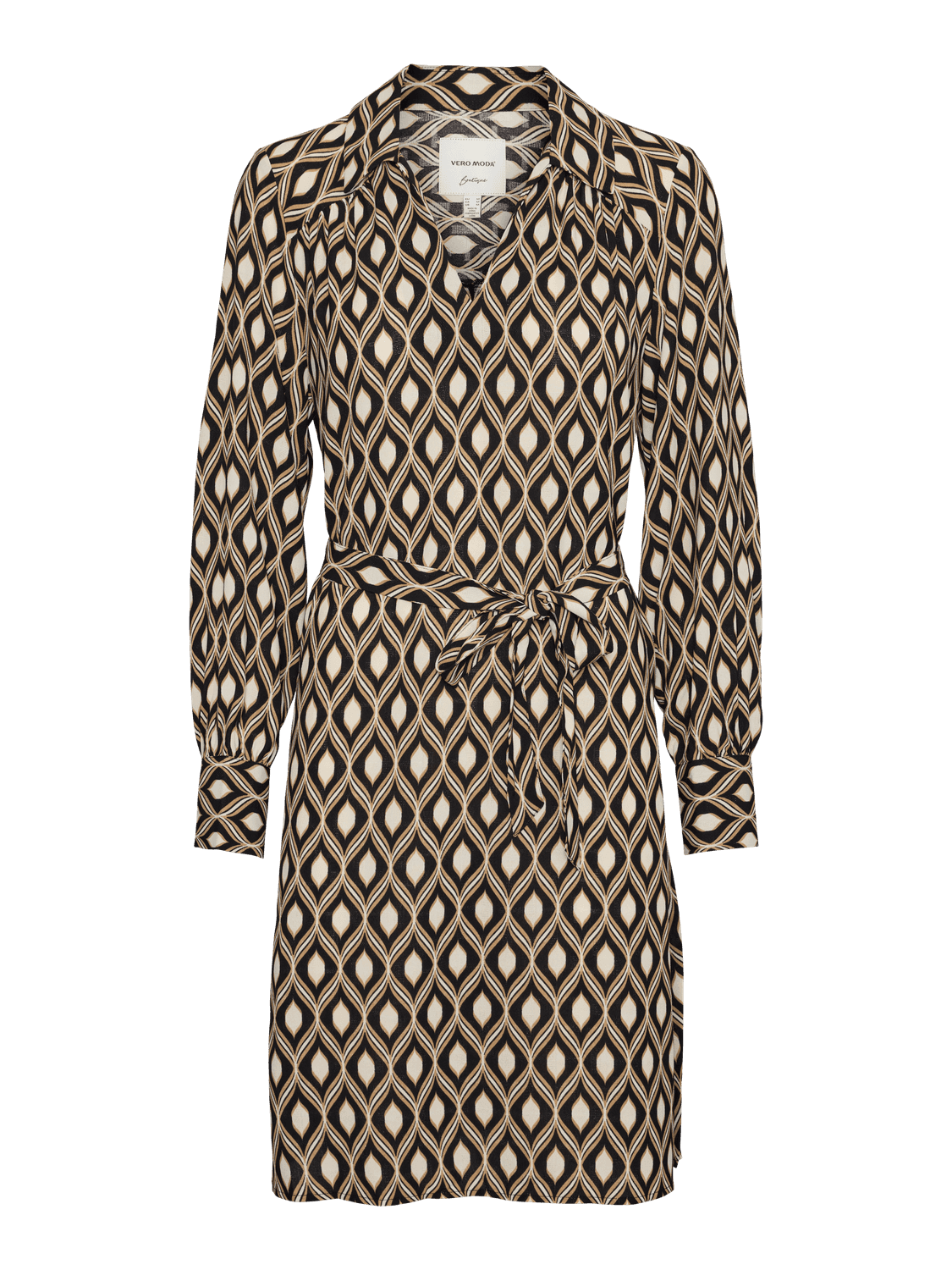 Vmvaria L/S V-Neck Abk Dress Wvn Btq Ga - Vero Moda