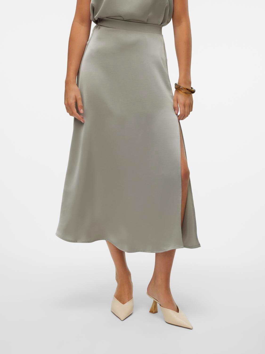Vmrita Hw Calf Skirt Wvn Vip - Vero Moda