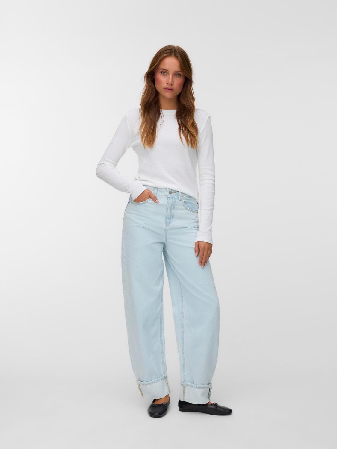 Vmbillie Hr Barrel Denim Jeans Li3131 - Vero Moda