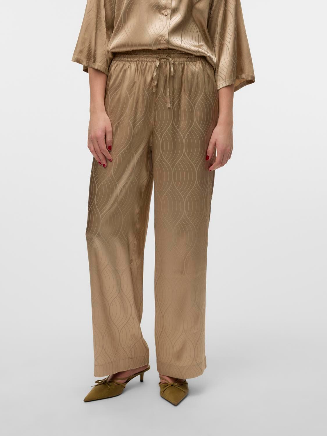Vmbrielle Mw Wide Pant Wvn Btq - Vero Moda