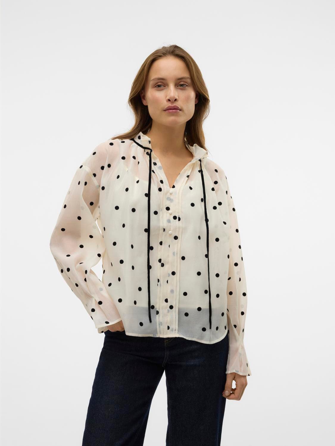 Vmyoja Ls Detail Top Wvn Faw Exp - Vero Moda