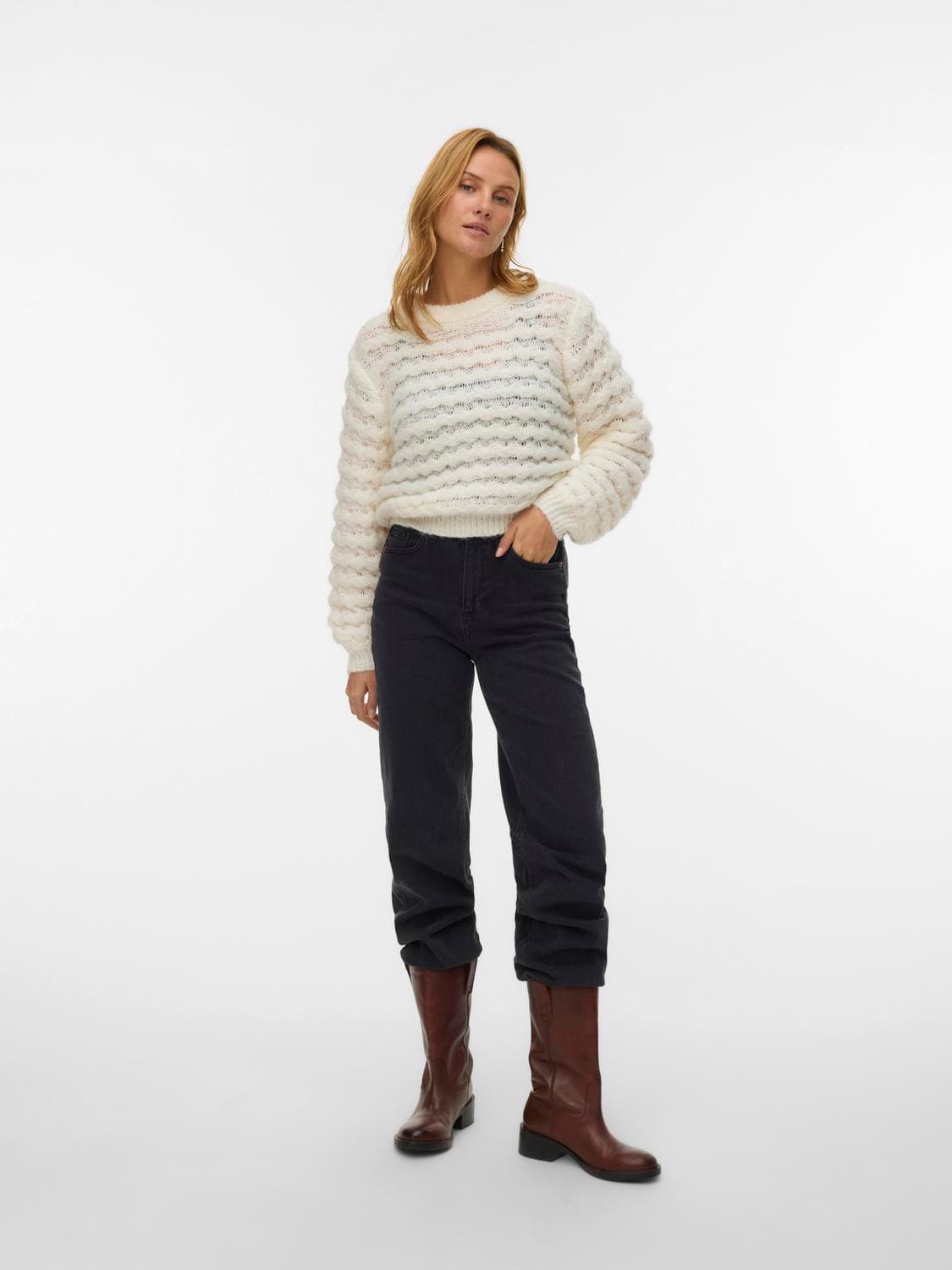 Vmlauryn Ls O-Neck Pullover Ga Boo - Vero Moda