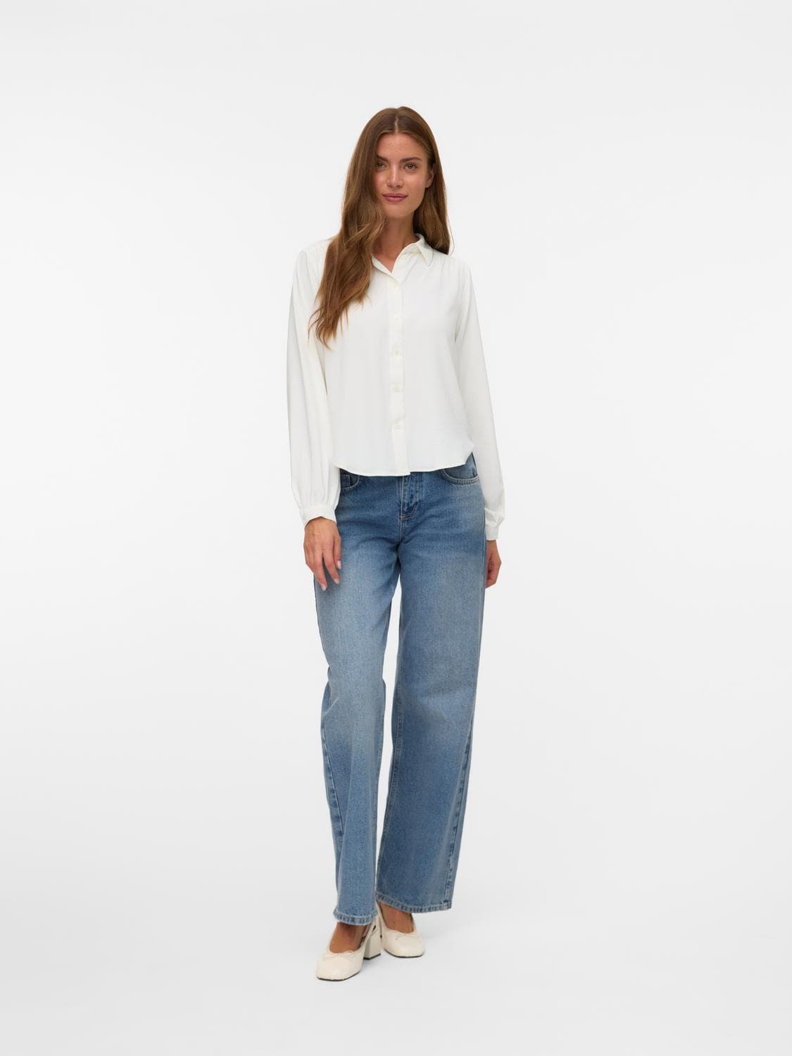 Vmani Ls Shirt Wvn Ga - Vero Moda
