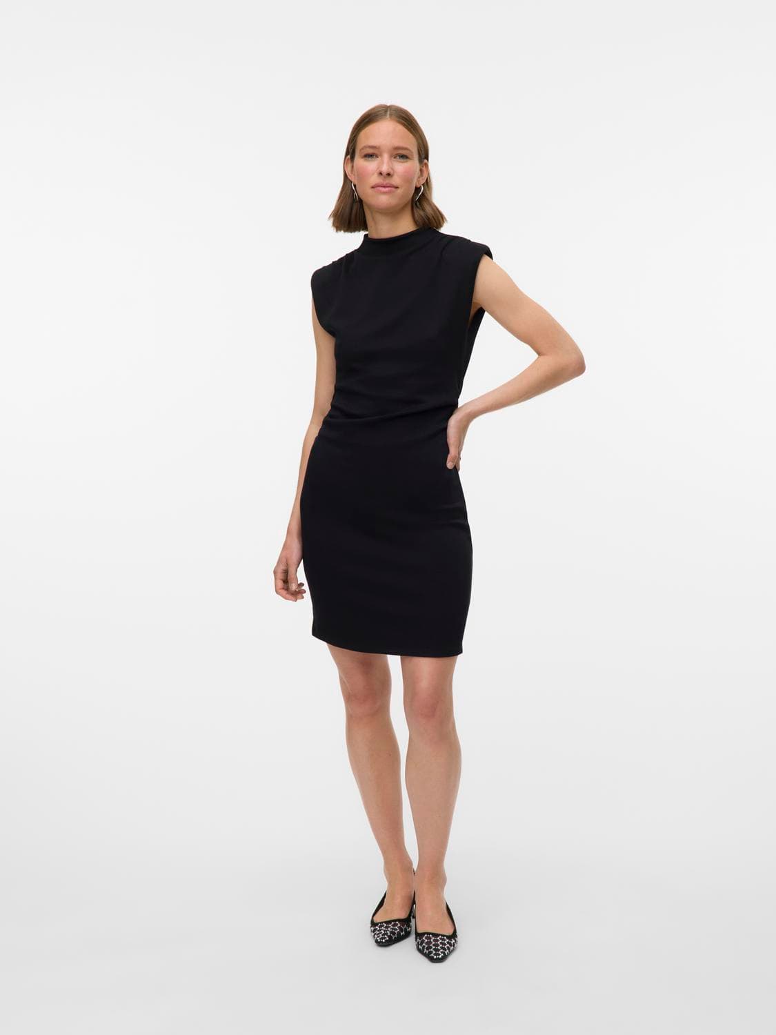 Vmnelli Sl High Neck Short Dress Jrs Ga - Vero Moda
