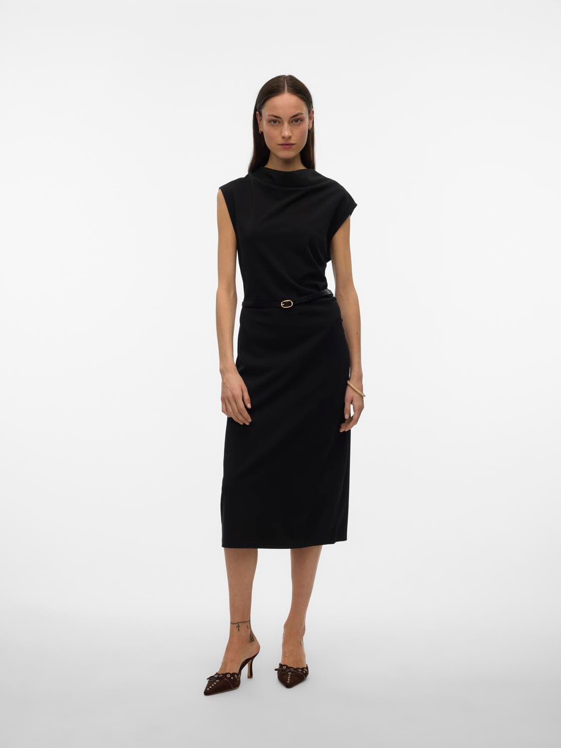 Vmgannah S/L Calf Dress Wvn Btq Ga - Vero Moda