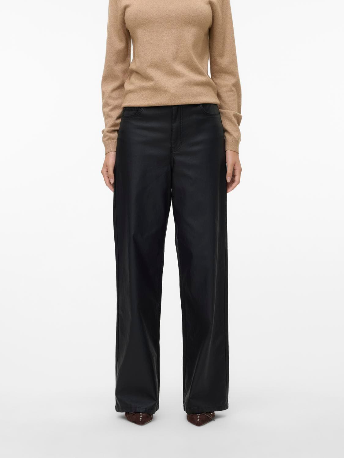 Vmkayla Hr Wide Coated Jeans - Vero Moda