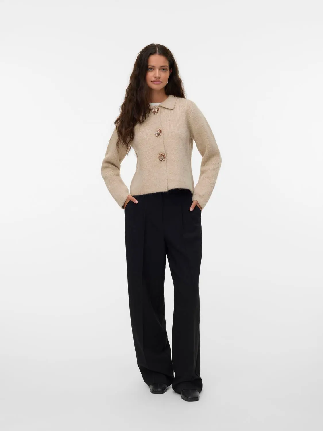 Awpolly Ls Short Knit Cardigan - Vero Moda