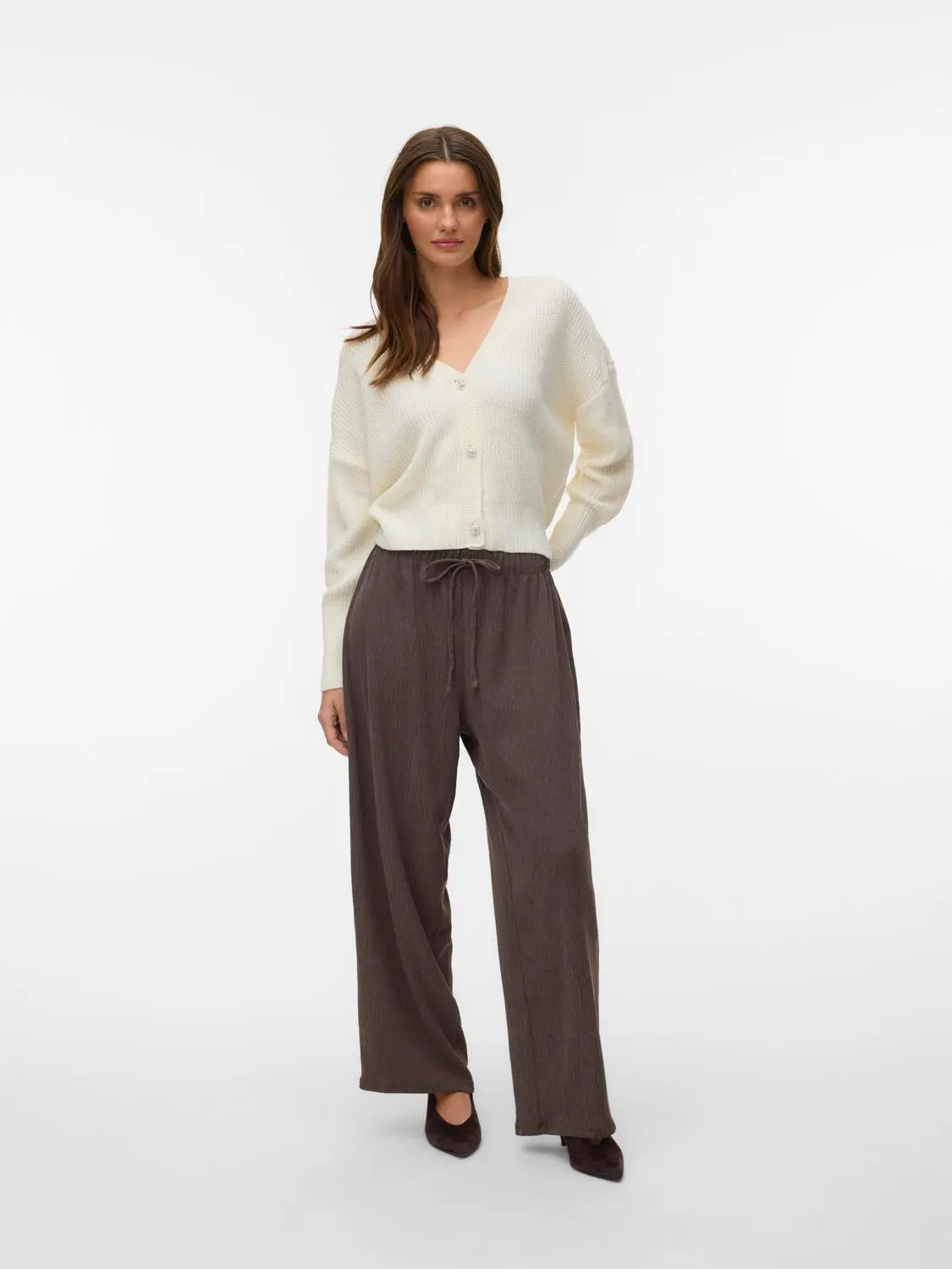 Vmlealight Ls V-Neck Jewel Cardigan Noos - Vero Moda
