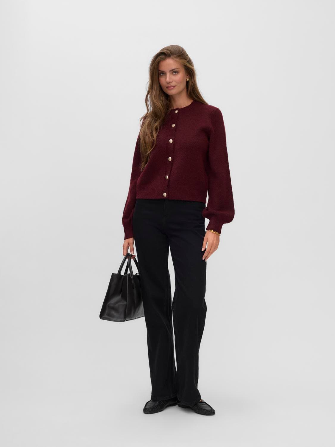 Vmhazel Ls O-Neck Cardigan Bf - Vero Moda