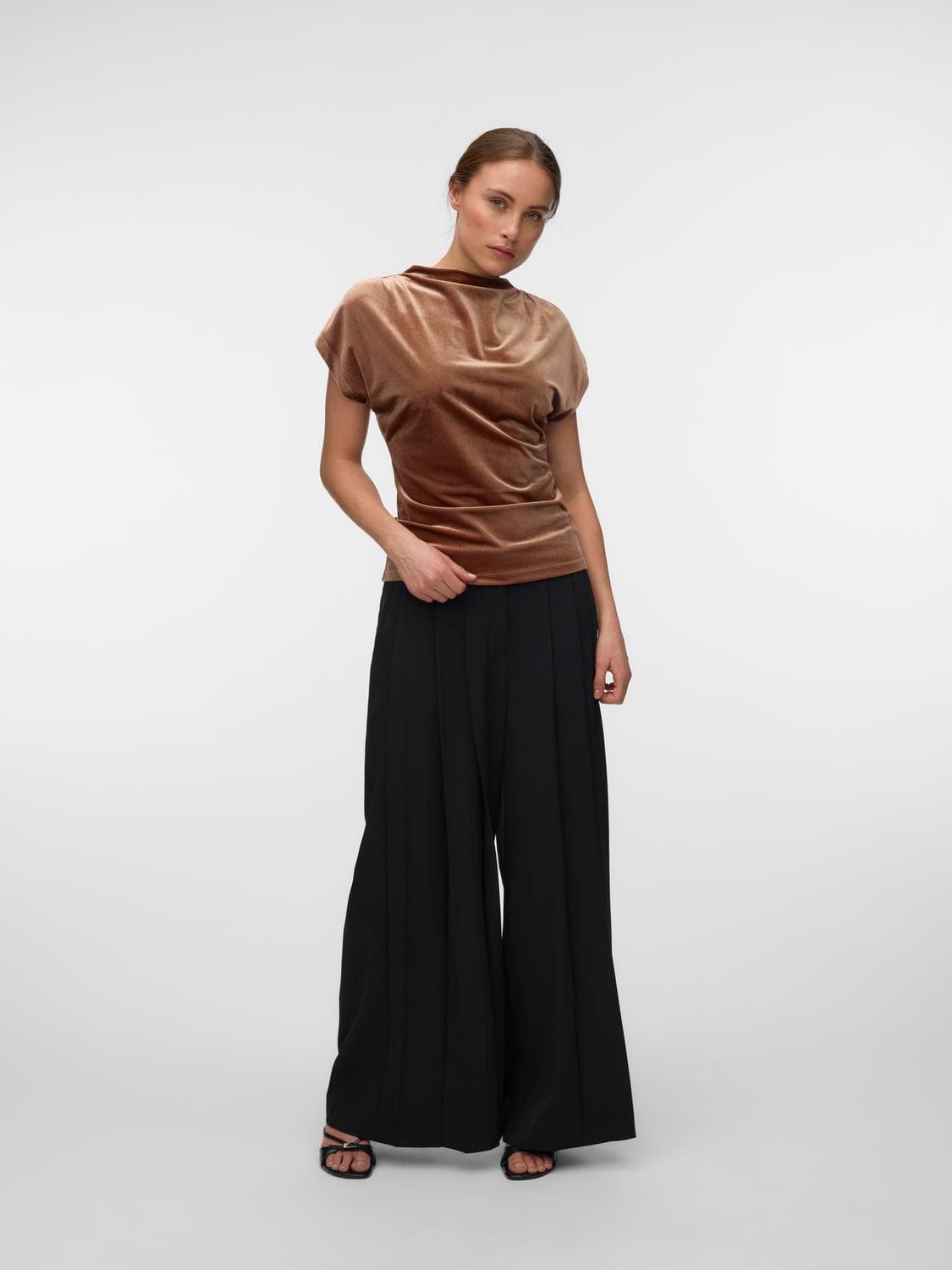 Awessence Cap Sleeve High Neck Top - Vero Moda