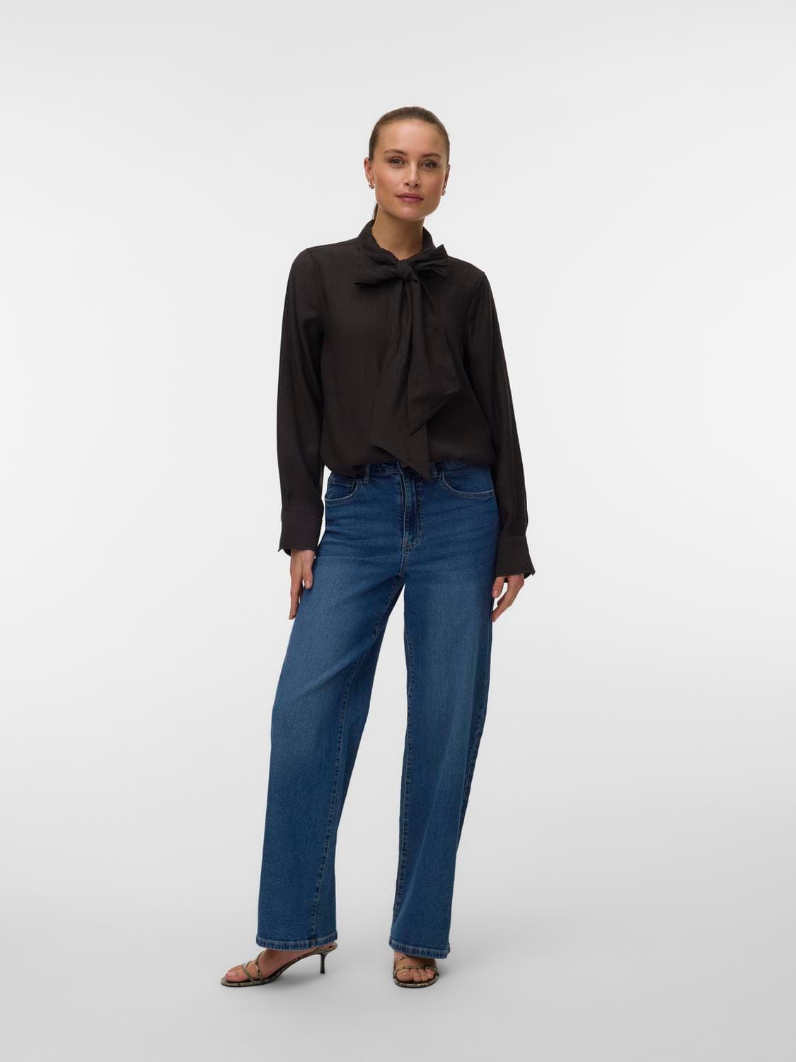 Vmjay Ls Shirt Wvn Pr - Vero Moda