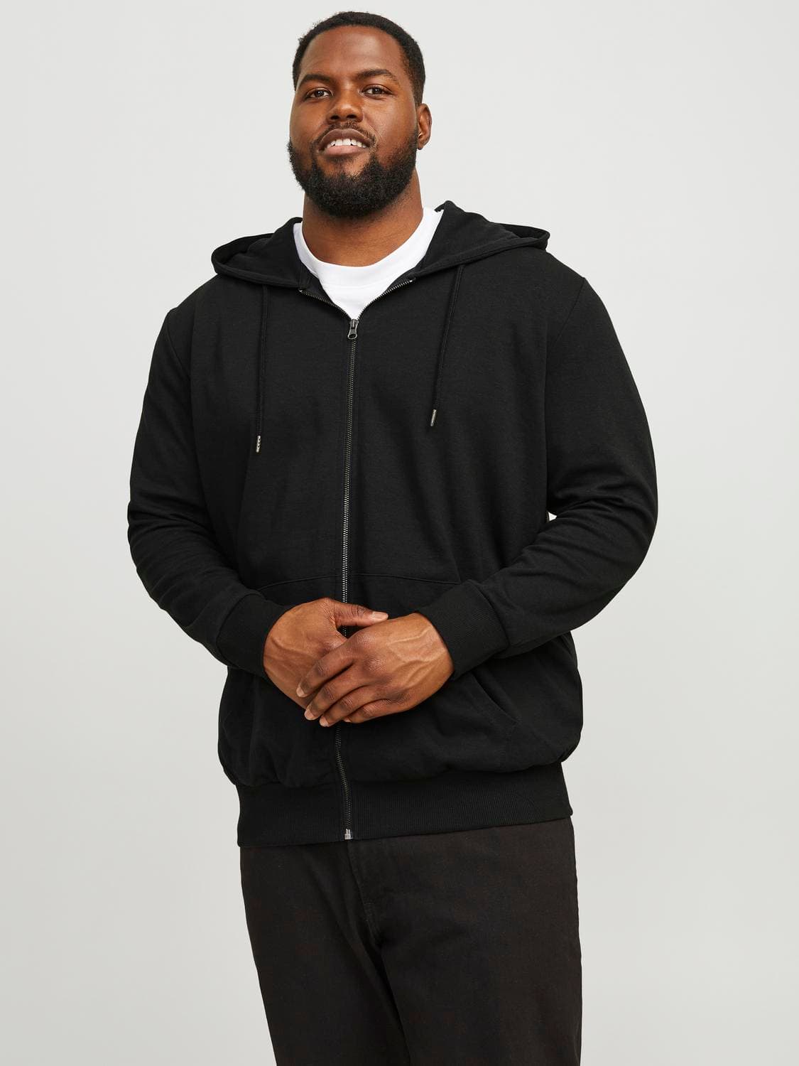 Basic Sweat Zip Hood Plus - Jack & Jones