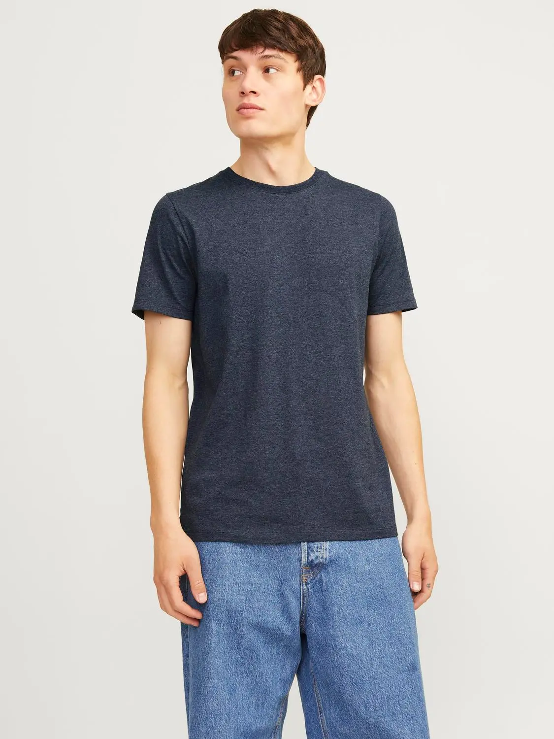 Jjeorganic Melange Tee Ss O-Neck Noos - Jack & Jones