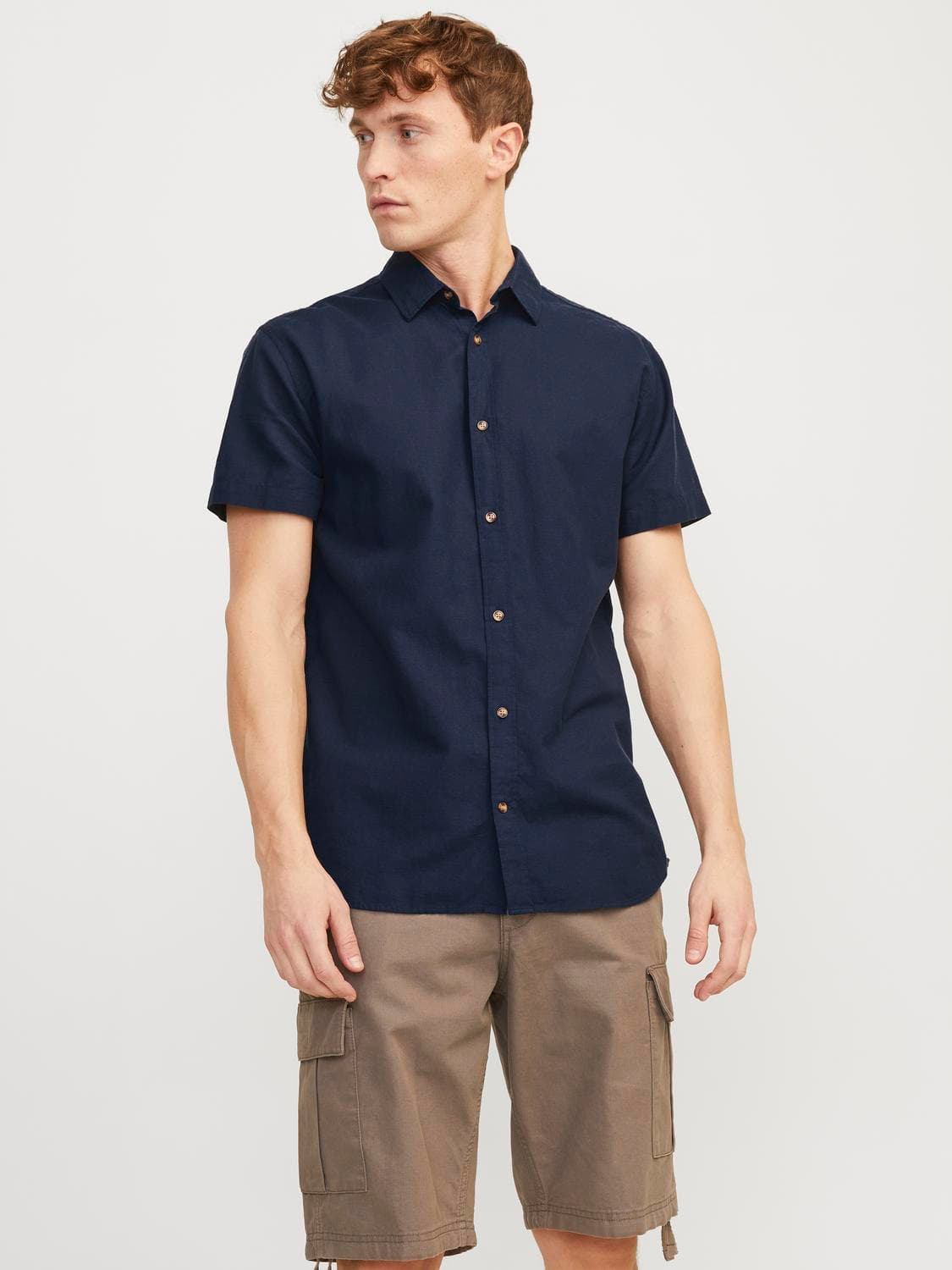 Summer Linen Stuttermaskyrta - Jack & Jones