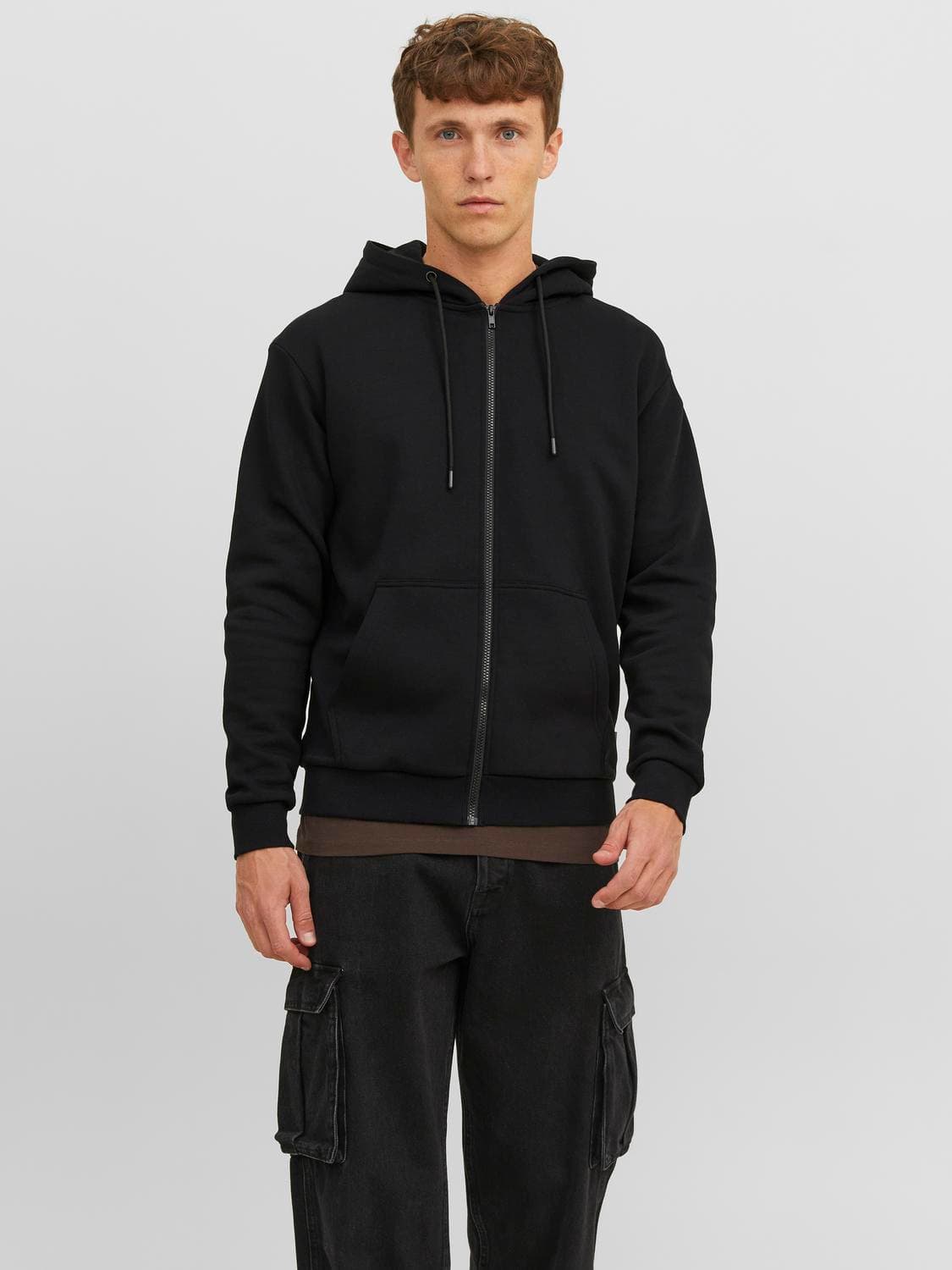 Jjebradley Sweat Zip Hood Noos - Jack & Jones
