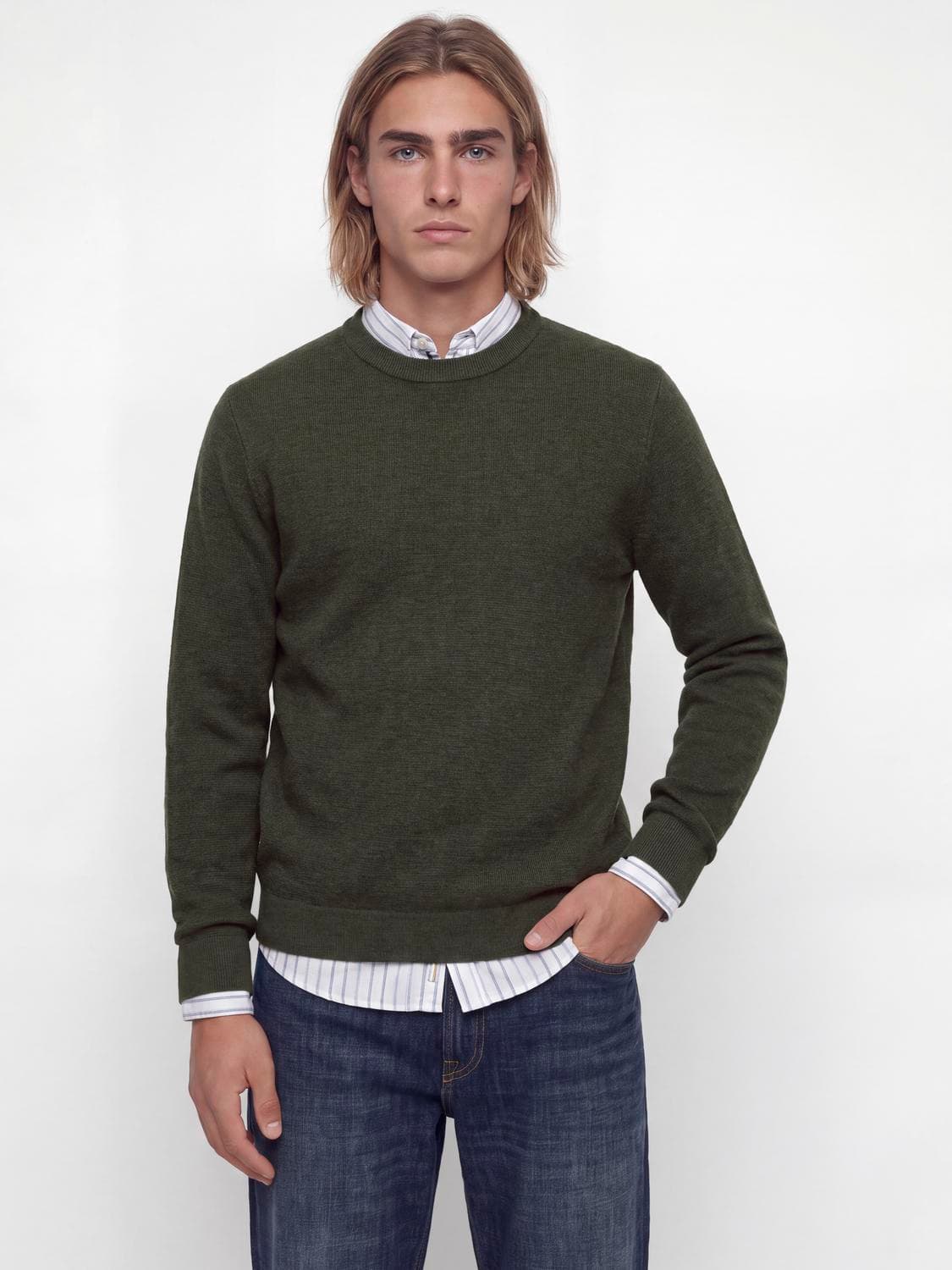 Jprmilano Stitch Knit Crew Neck Sn - Jack & Jones