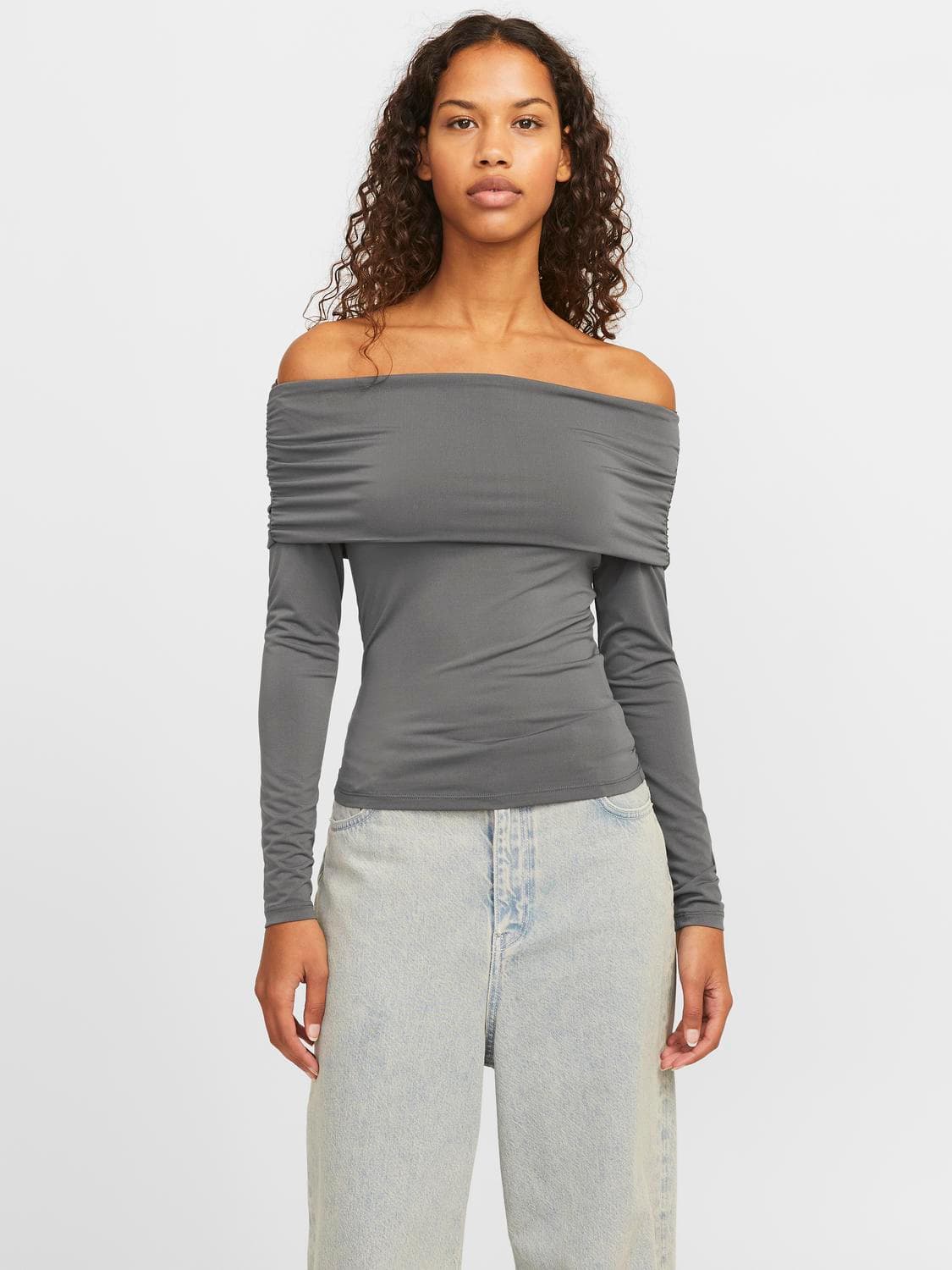 Jxmille Str Ls Off Sh Top Jrs - Jack & Jones