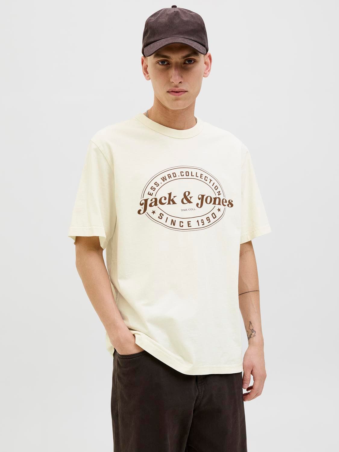 Jjedover Print Tee Ss Crew Neck Sn - Jack & Jones