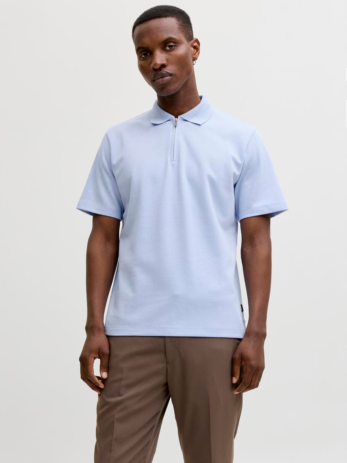 Jprblaethan Ss Zip Polo Sn - Jack & Jones