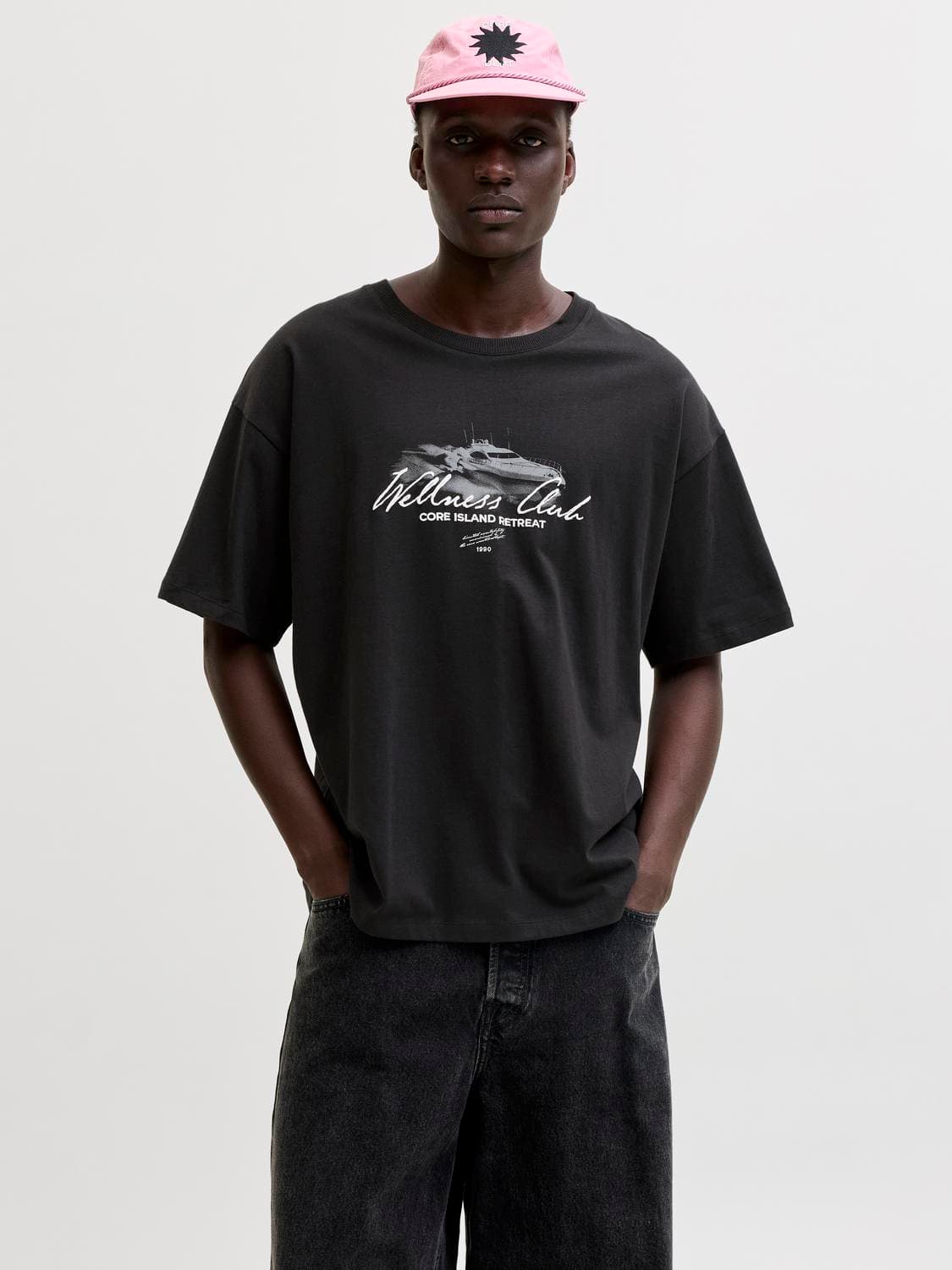 Jcoeterna Script Front Tee Ss Crew - Jack & Jones