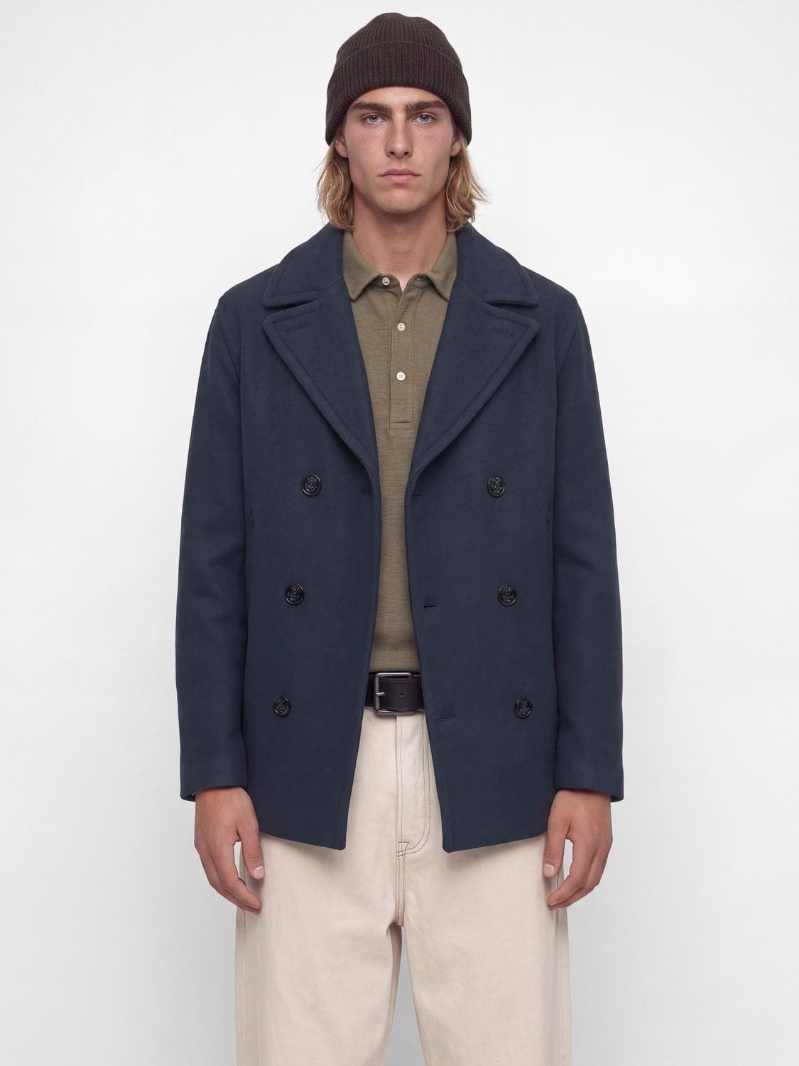 Jprbluneil Wool Blend Peacoat - Jack & Jones