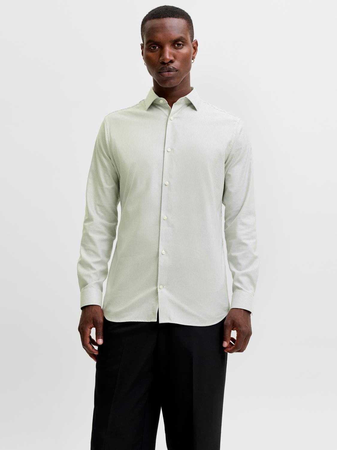 Jprblaparker Stripe L/S Shirt Sn - Jack & Jones