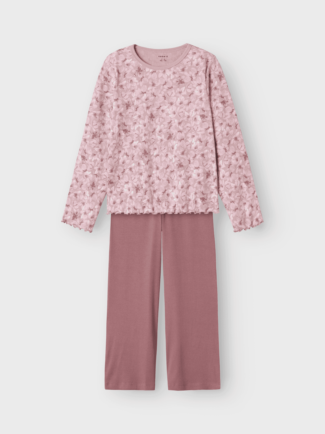 Nkfnightset Mauve Flower Loose Rib Noos - name it