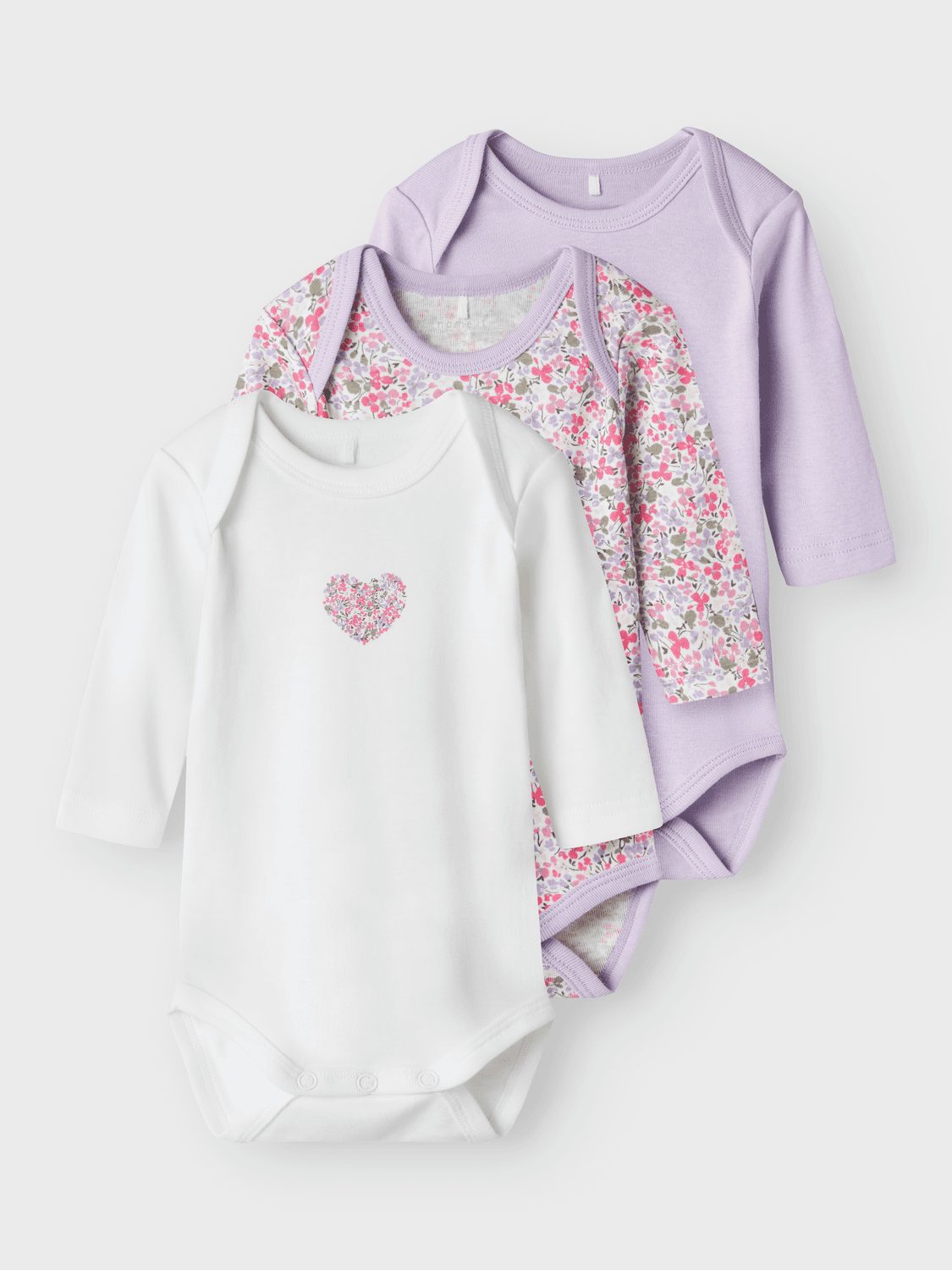 Nbfbody 3p Ls Lilac Petit Flower Noos - name it