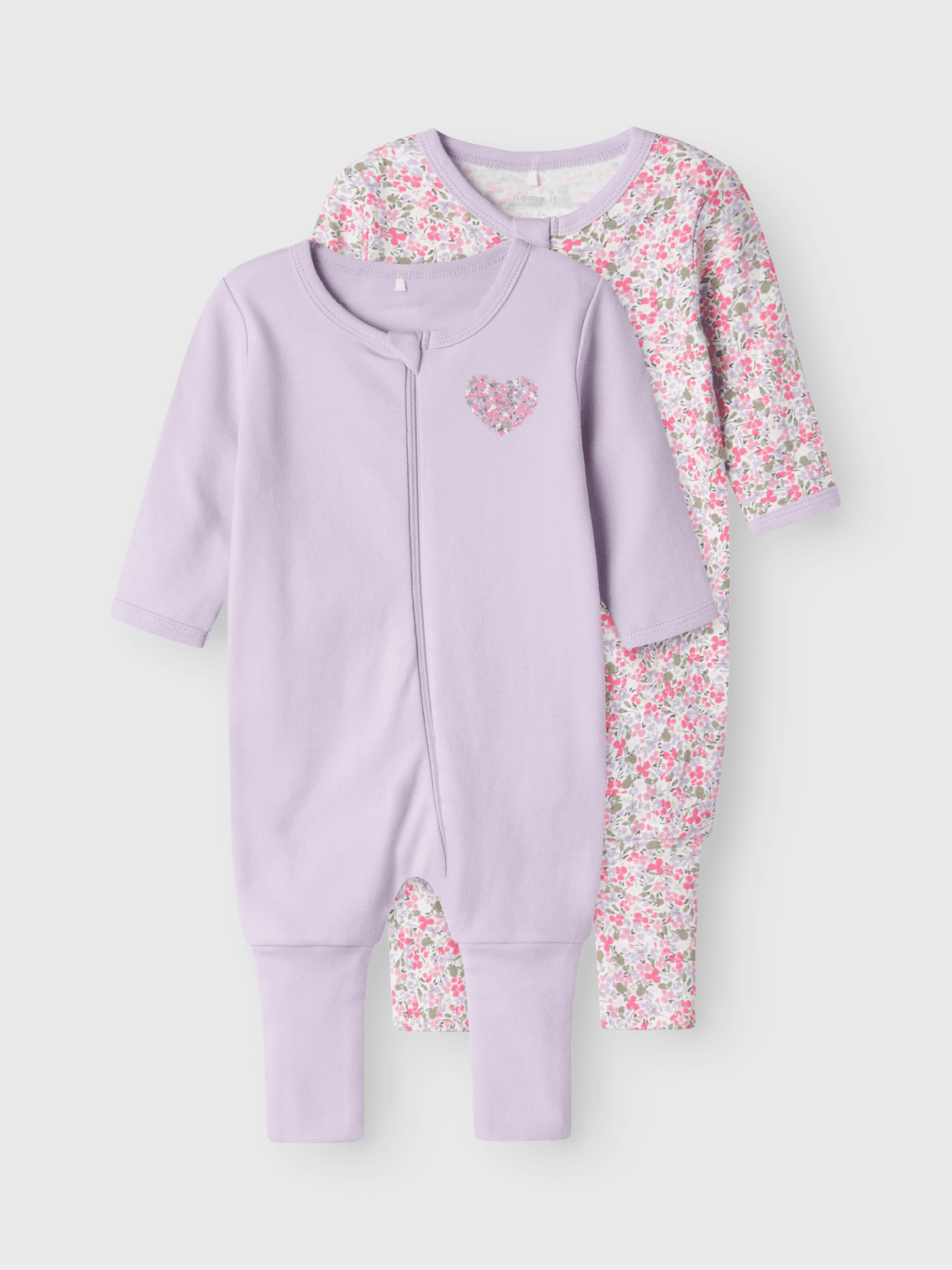 Nbfnightsuit 2p Zip Ff Petit Flower Noos - name it