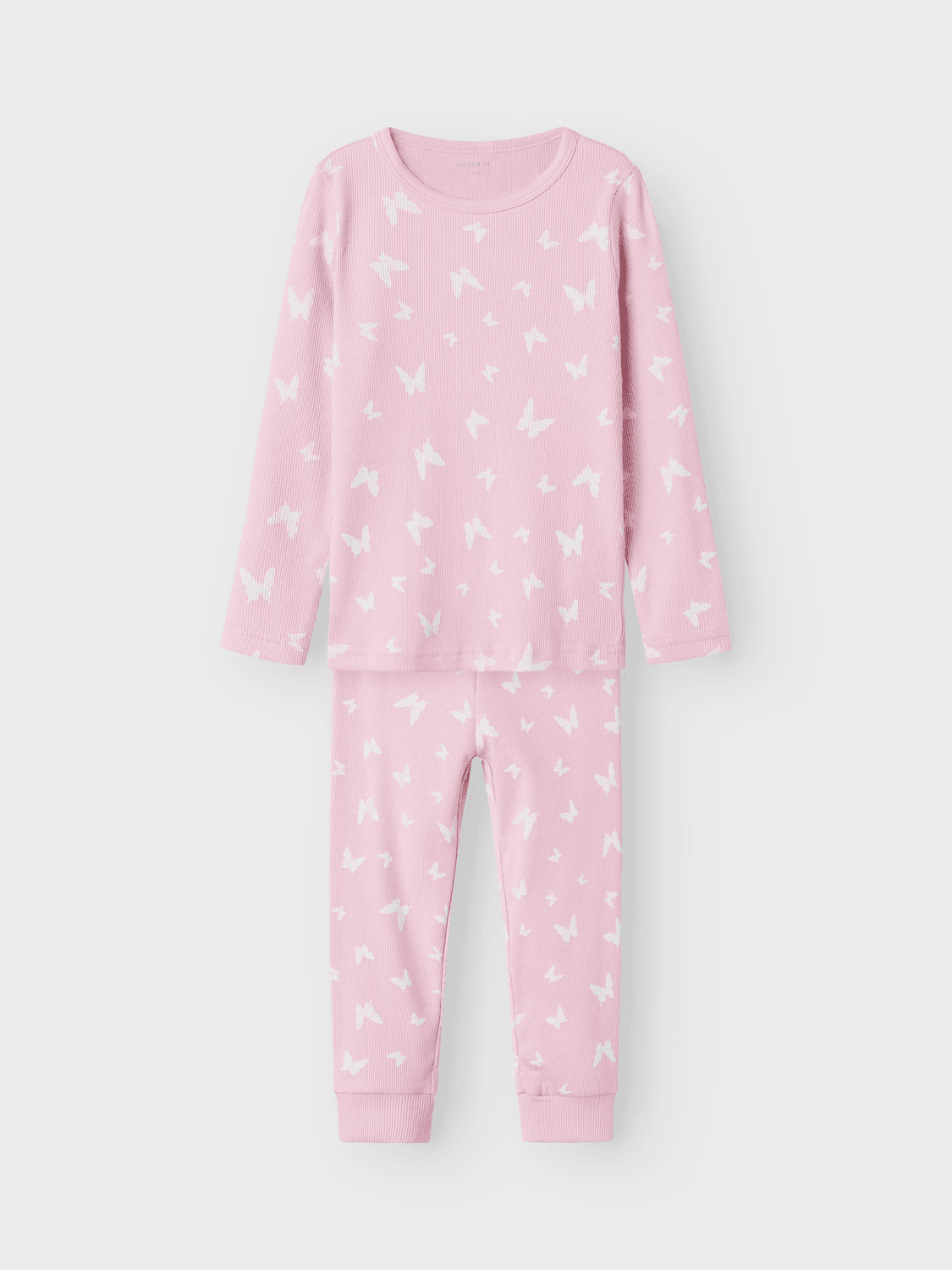 Nmfnightset Pink Butterfly Rib Noos - name it