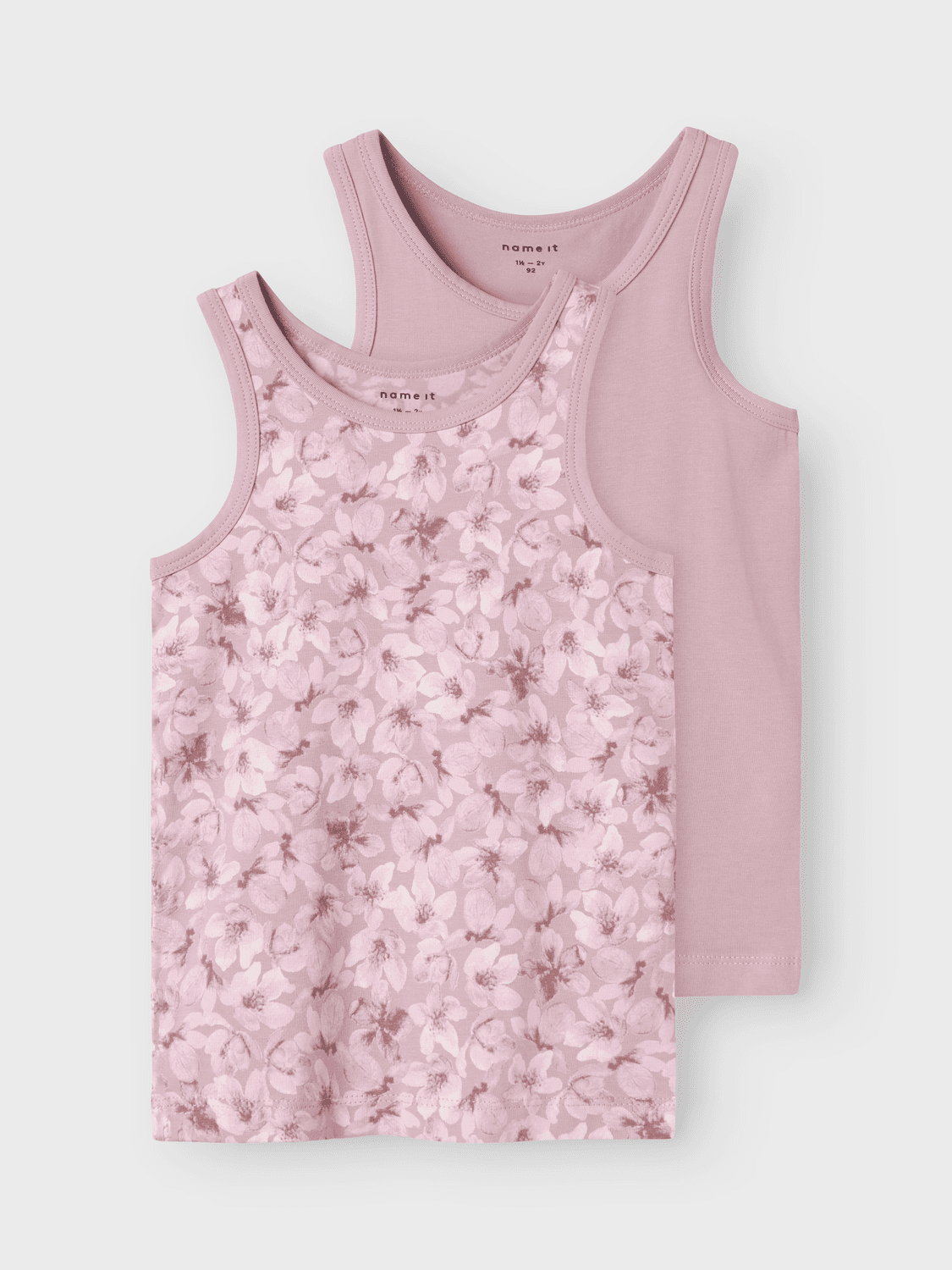 Nmftank Top 2p Mauve Flower Noos - name it