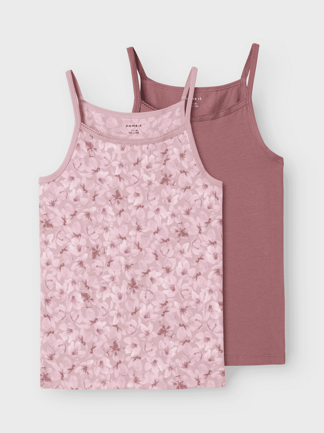 Nkfstrap Top 2p Mauve Flower Noos - name it