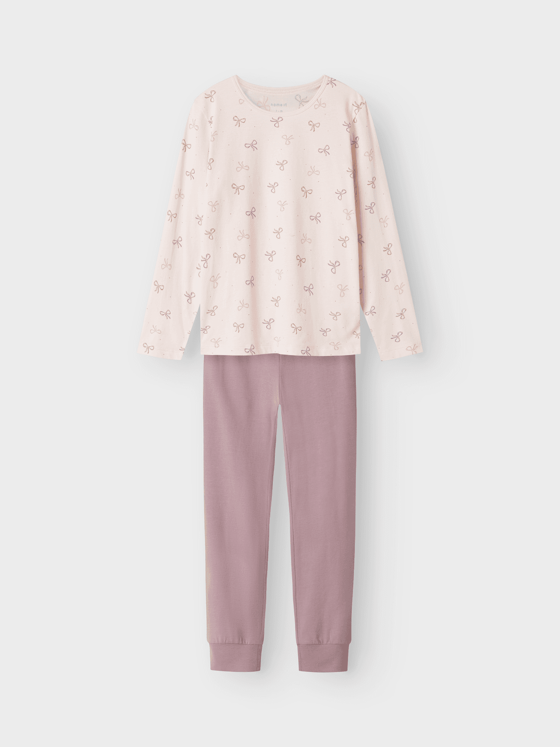 Nkfnightset Barely Pink Bow Noos - name it