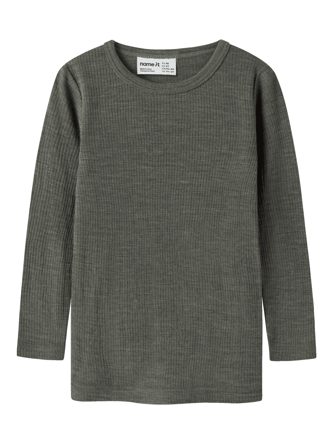 Nmnwax Wool Rib Ls Top Noos