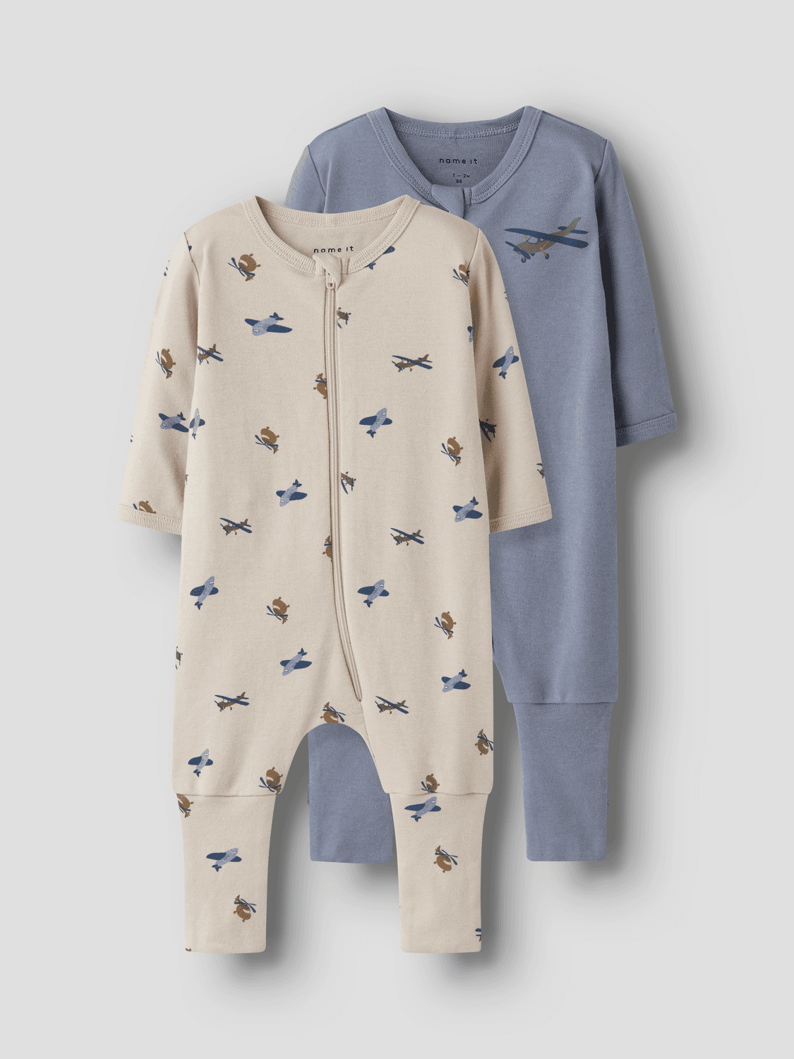 Nbmnightsuit 2p Zip Ff Airplane Noos - name it